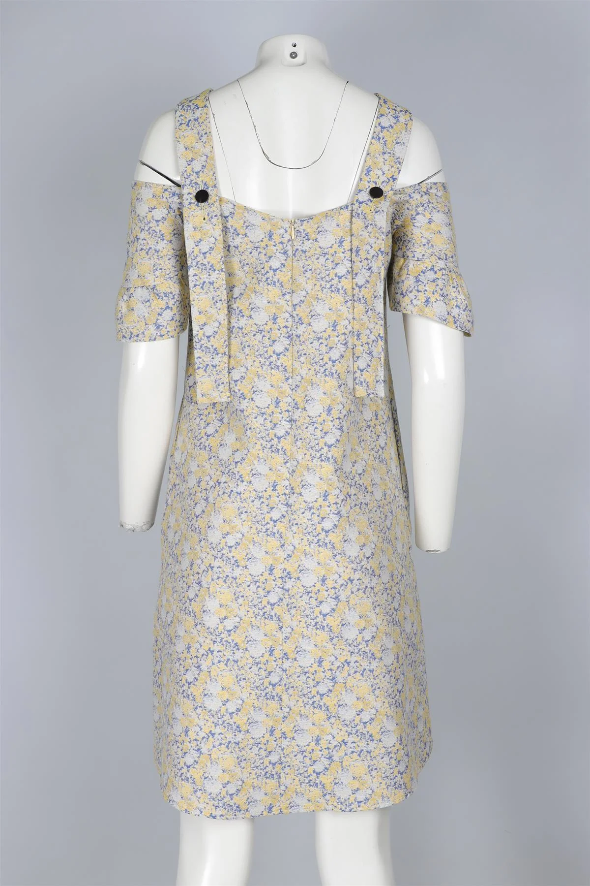 EUDON CHOI YELLOW COTTON MIDI DRESS IT 38 UK 6 - Image 4