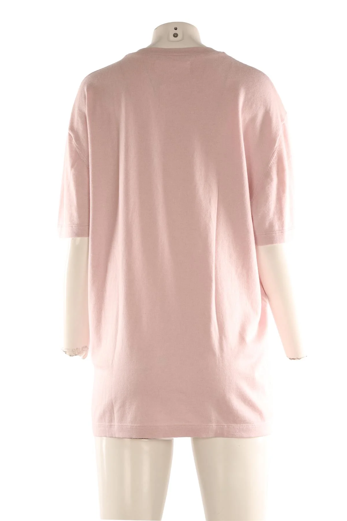 EXTREME CASHMERE PINK CASHMERE T-SHIRT ONE SIZE - Image 4