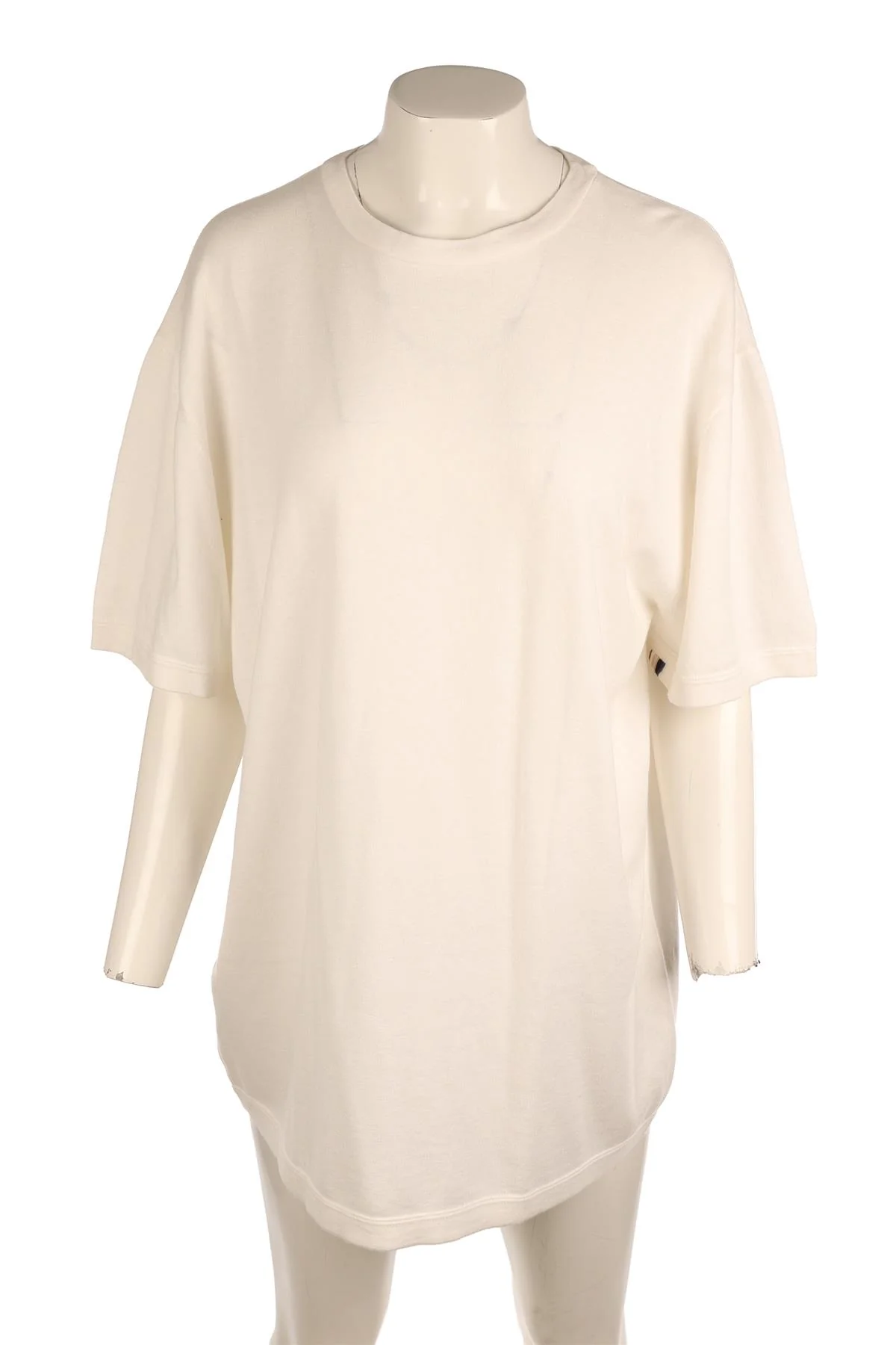 EXTREME CASHMERE WHITE CASHMERE T-SHIRT ONE SIZE - Image 2