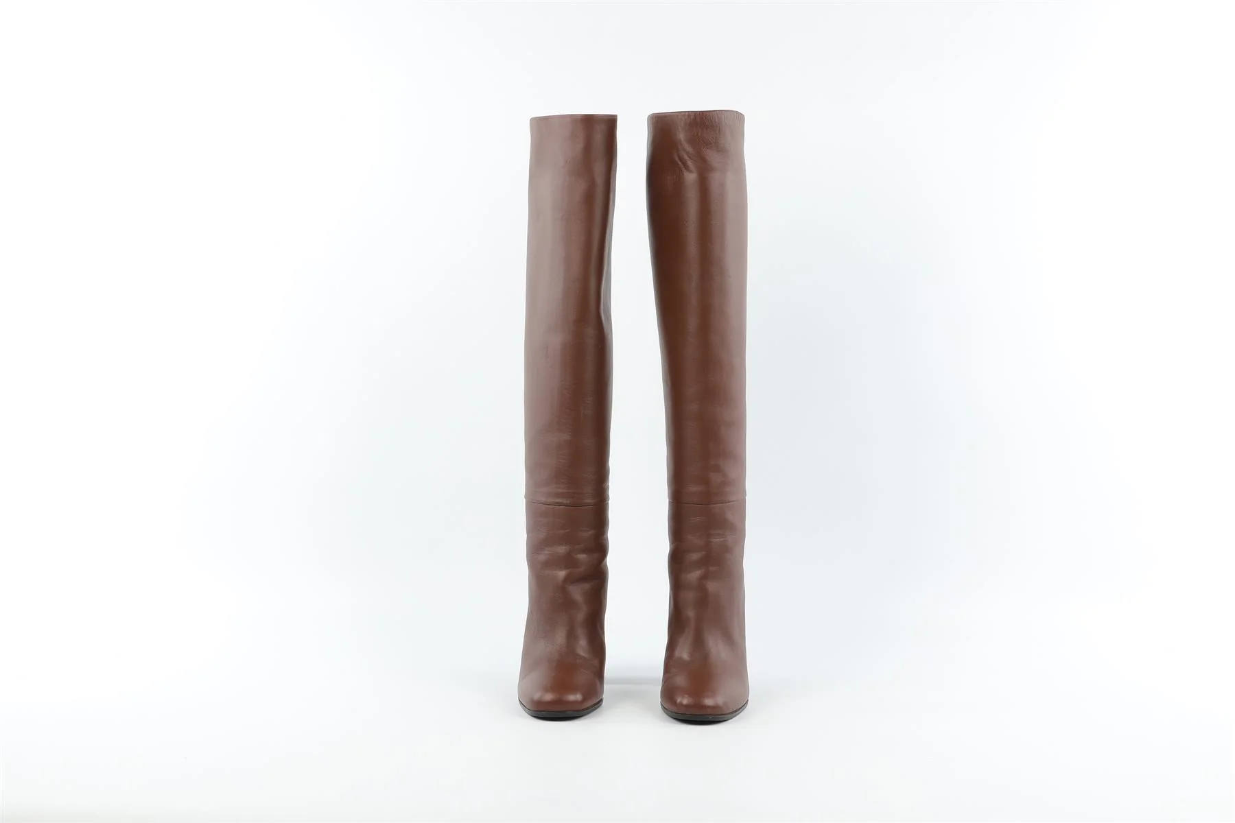 FABIANA FILIPPI BROWN LEATHER KNEE HIGH BOOTS EU 38 UK 5 US 8 - Image 3