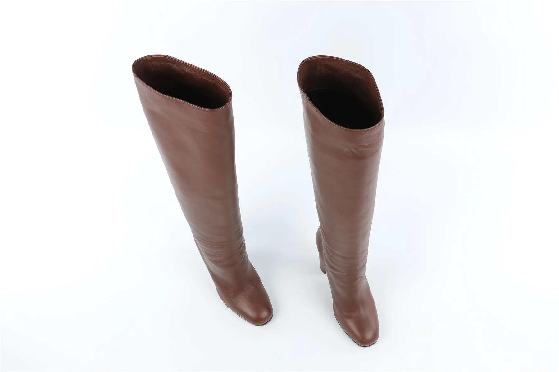 FABIANA FILIPPI BROWN LEATHER KNEE HIGH BOOTS EU 38 UK 5 US 8 - Image 5