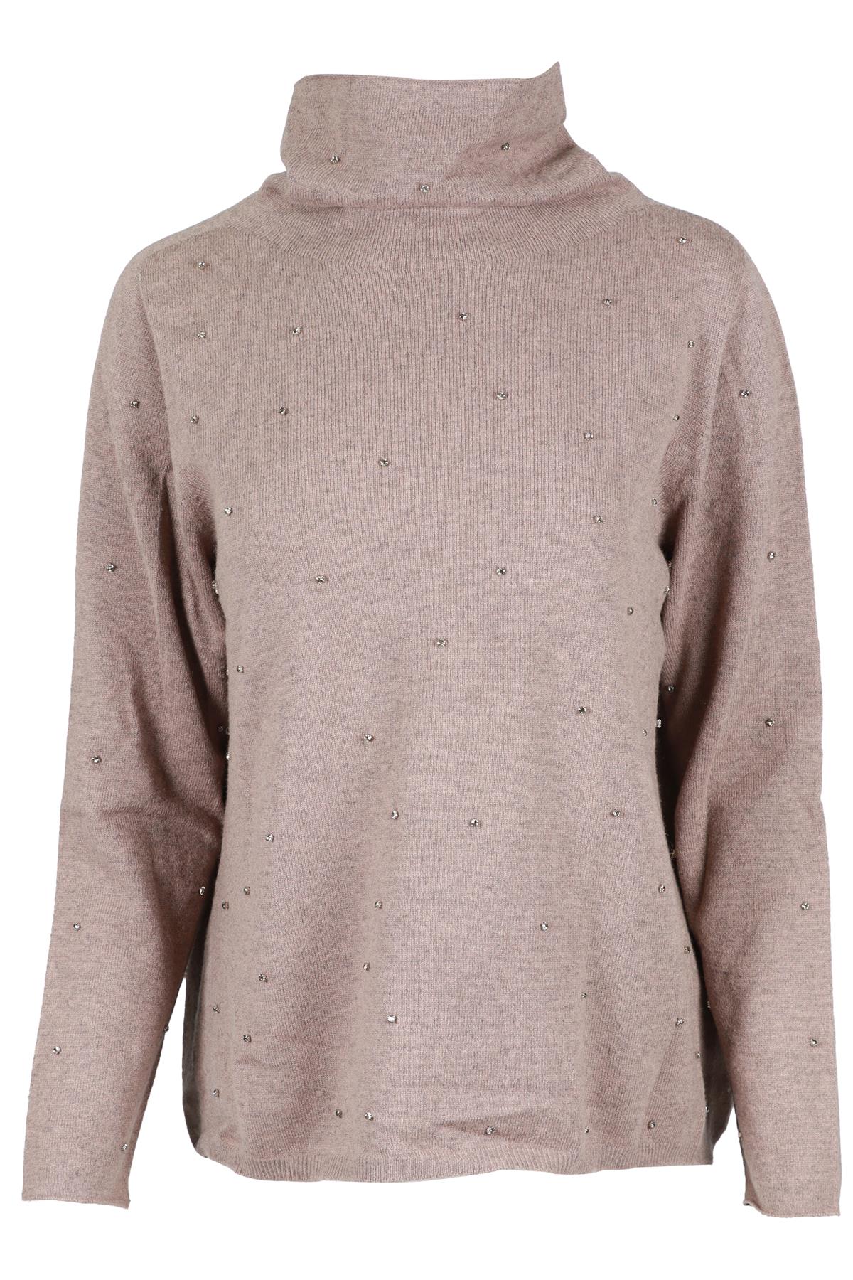 FABIANA FILIPPI BROWN WOOL BLEND SWEATER IT 46 UK 14
