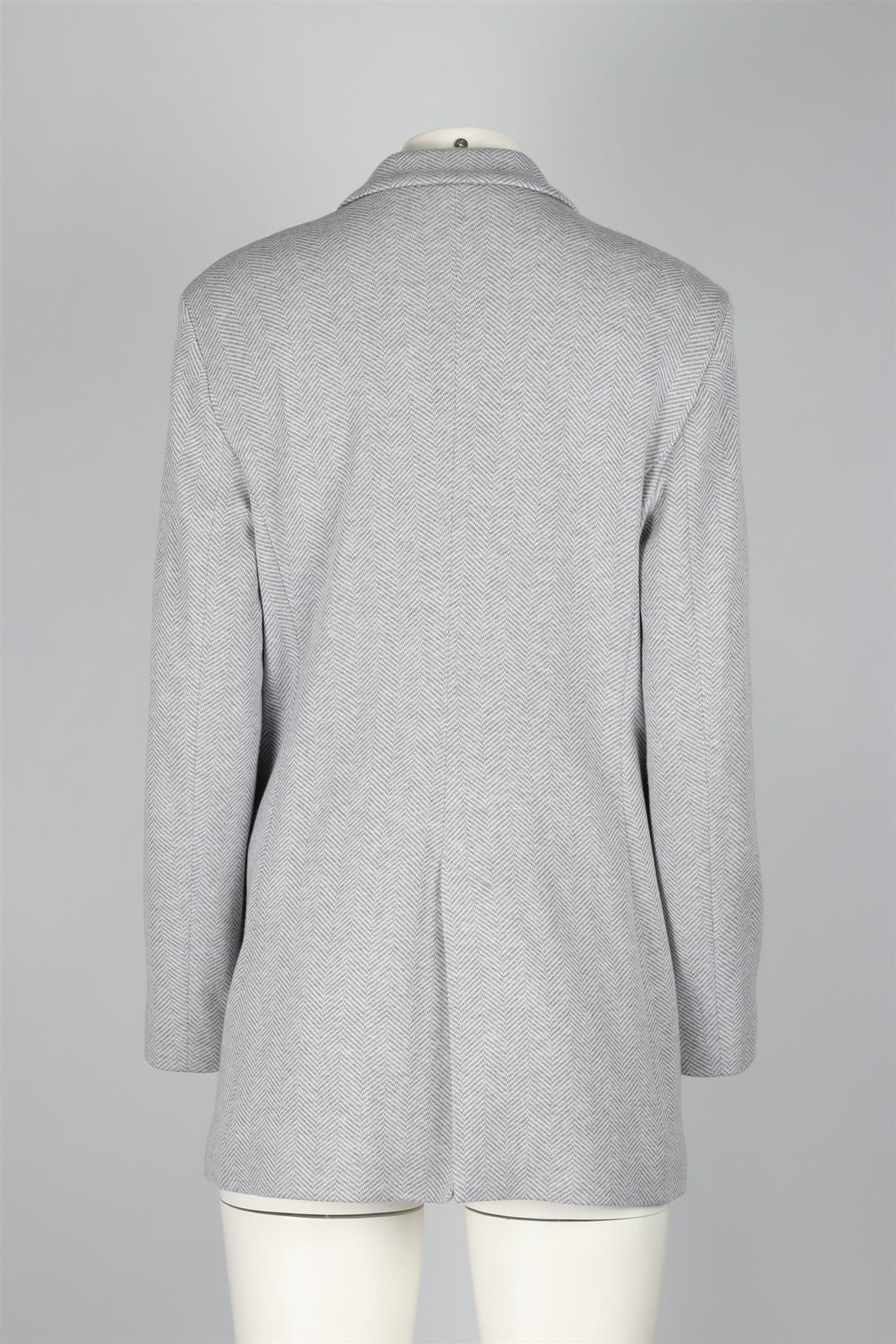 FABIANA FILIPPI GREY WOOL BLEND BLAZER IT 44 UK 12 - Image 4