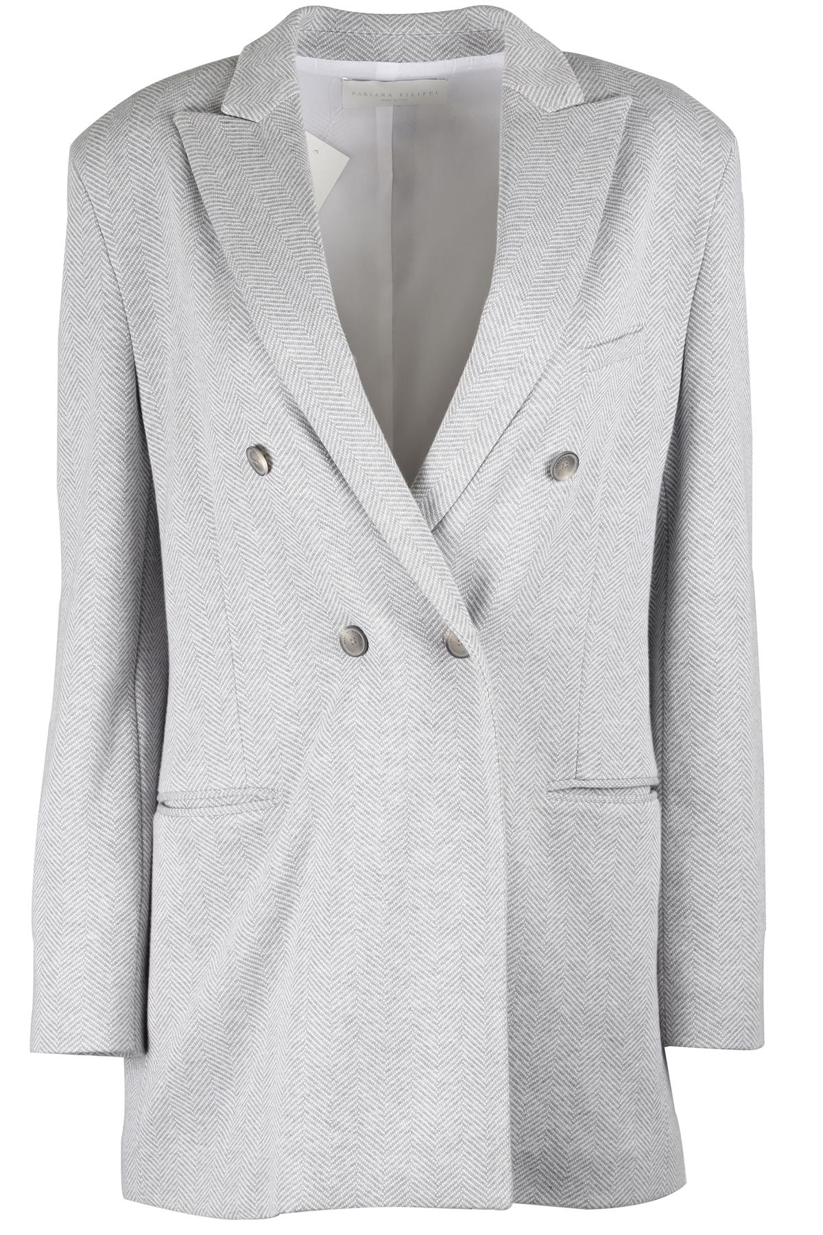 FABIANA FILIPPI GREY WOOL BLEND BLAZER IT 44 UK 12 - Image 5