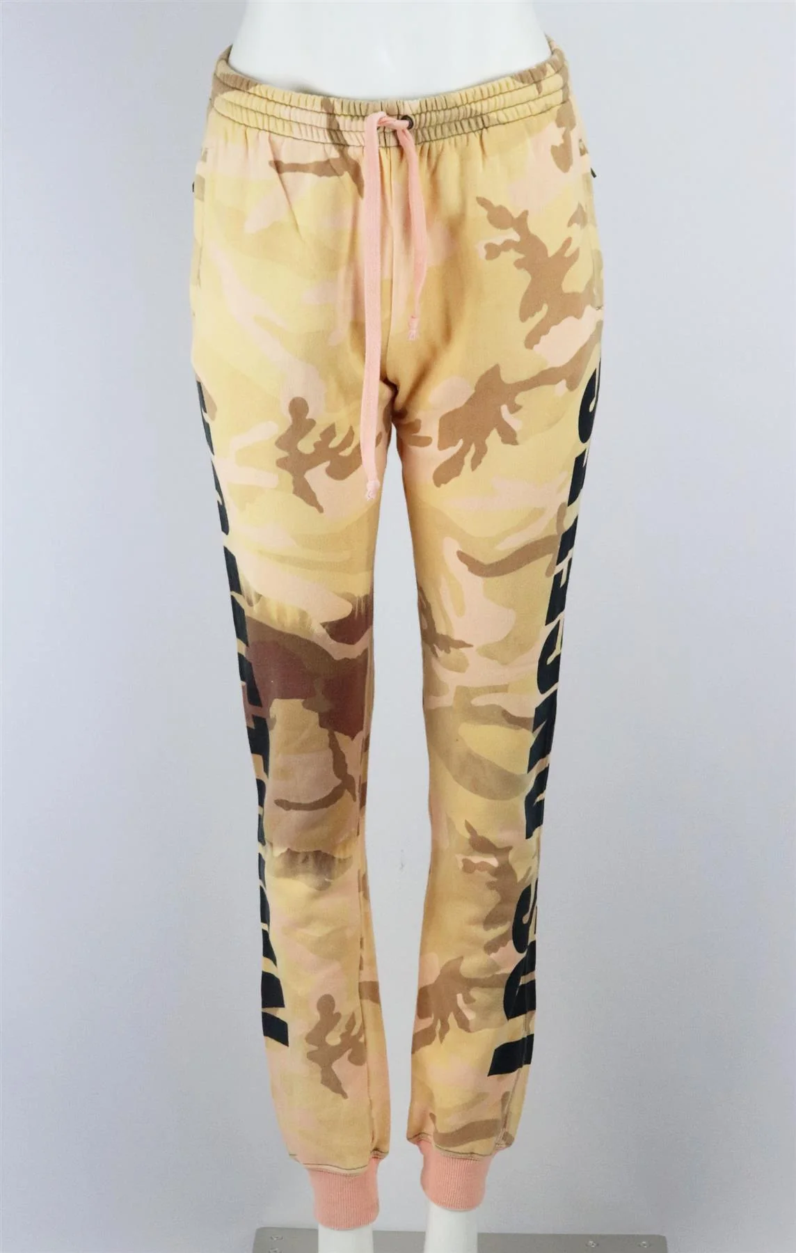 FAITH CONNEXION CAMOUFALGE PRINT COTTON JERSEY TRACK PANTS XSMALL - Image 2