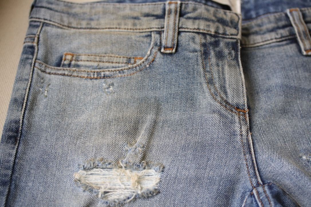 FAITH CONNEXION DISTRESSED CROPPED LIGHT BLUE SLIM JEANS W25 UK 6/8 - Image 5