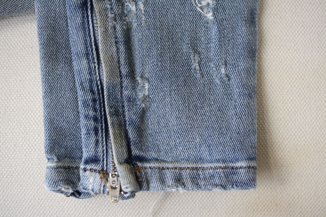 FAITH CONNEXION DISTRESSED CROPPED LIGHT BLUE SLIM JEANS W25 UK 6/8 - Image 6