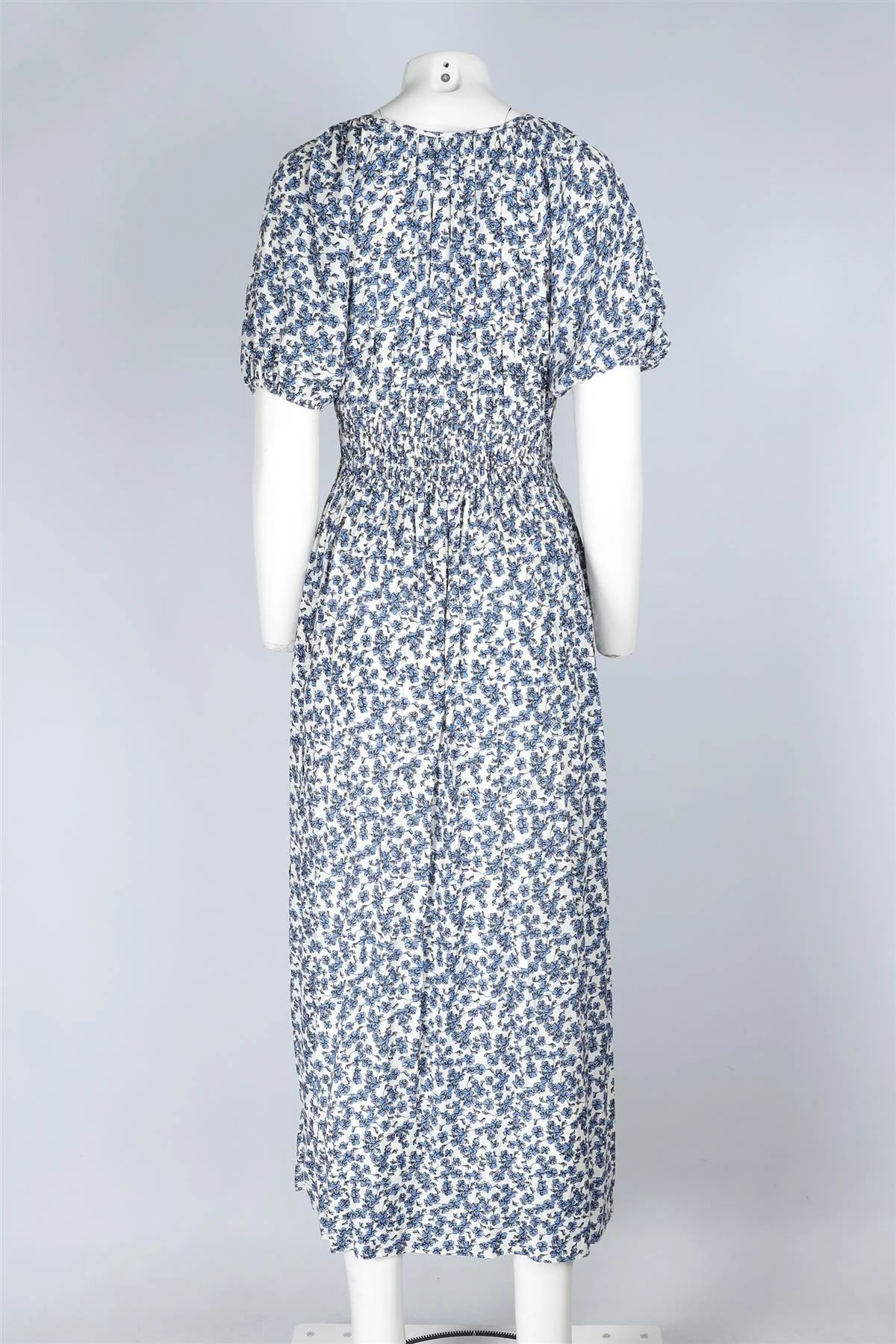 FAITHFUL THE BRAND BLUE RAYON MAXI DRESS UK 8 - Image 4