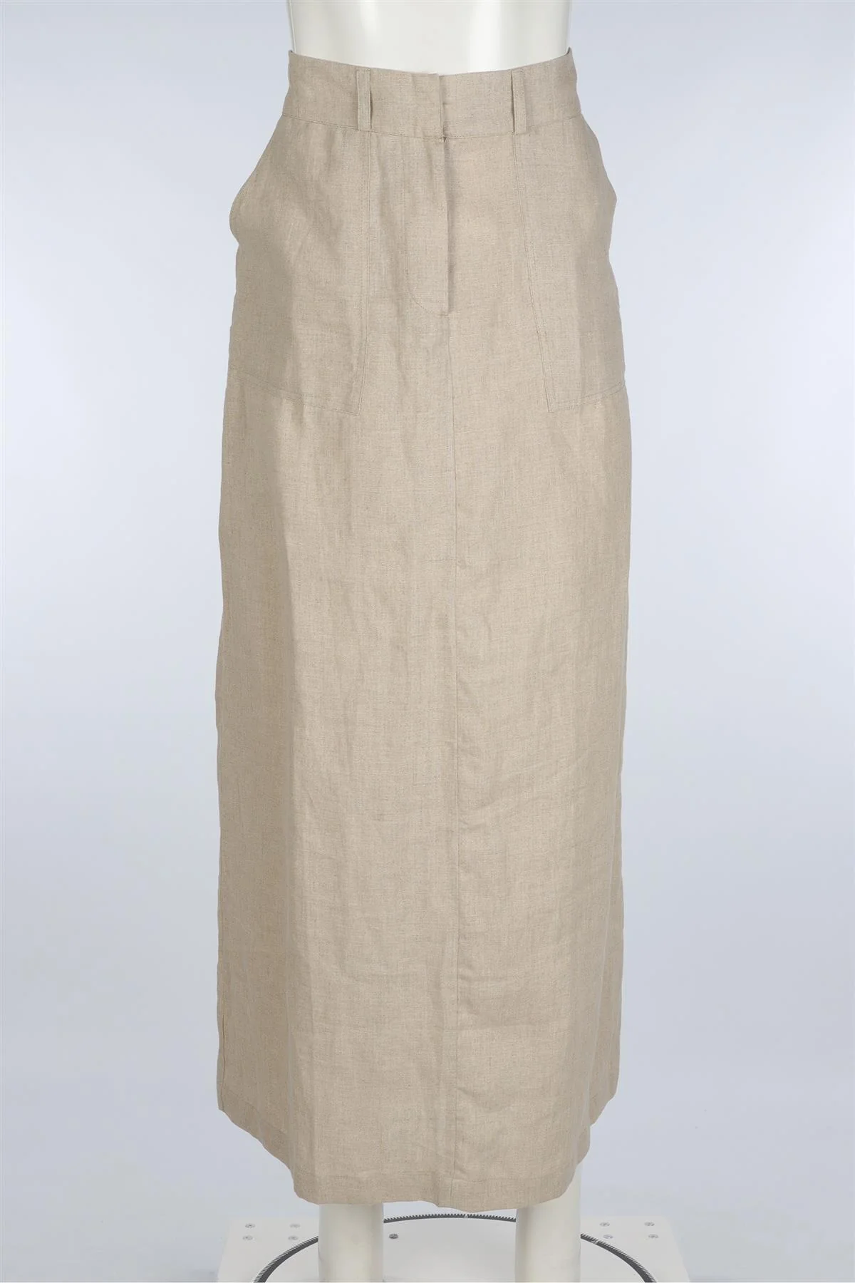 FAITHFULL THE BRAND BEIGE LINEN MAXI SKIRT LARGE - Image 2