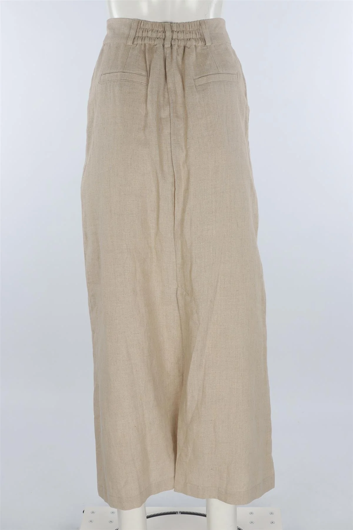 FAITHFULL THE BRAND BEIGE LINEN MAXI SKIRT LARGE - Image 4