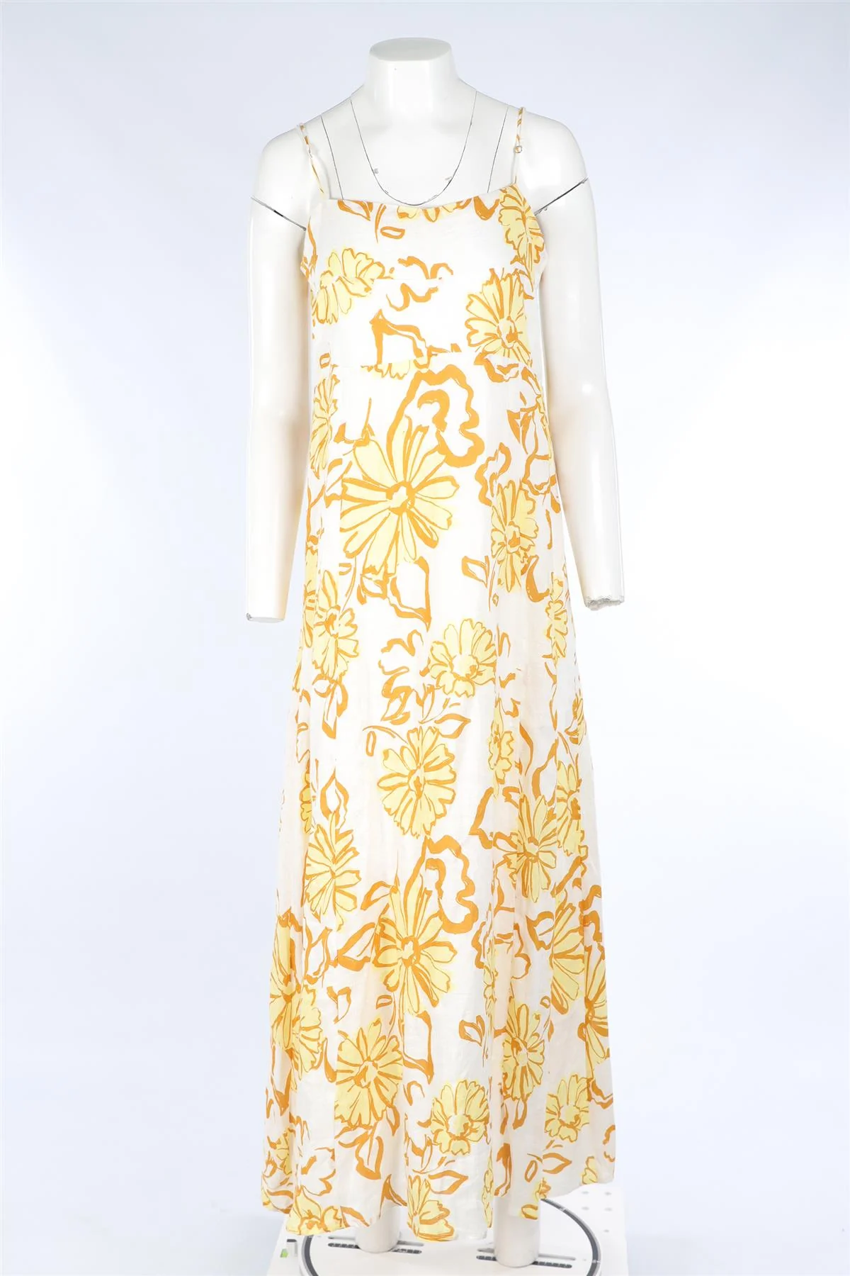 FAITHFULL THE BRAND YELLOW LINEN MAXI DRESS UK 16 - Image 2