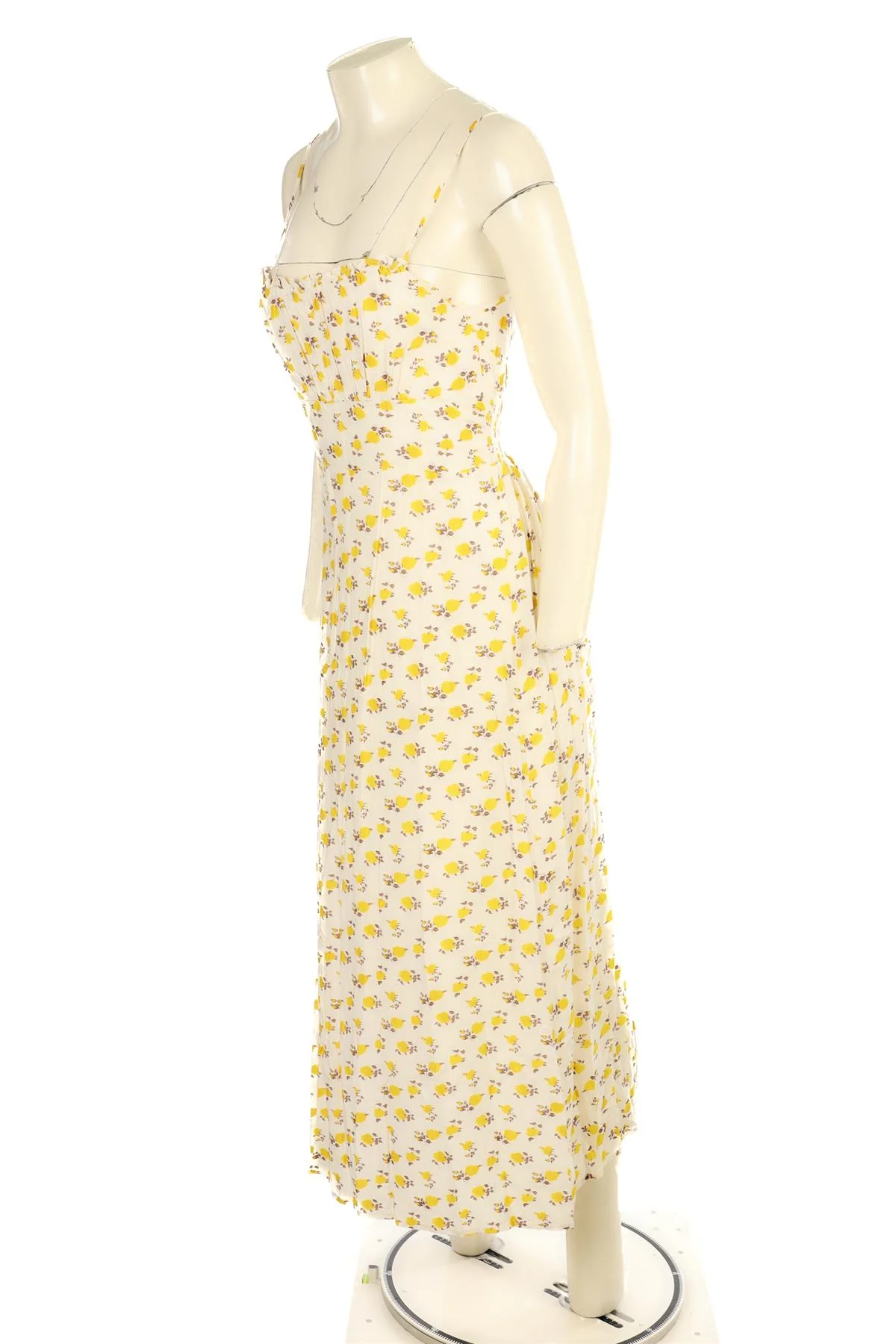 FAITHFULL YELLOW SATIN MAXI DRESS - Image 3