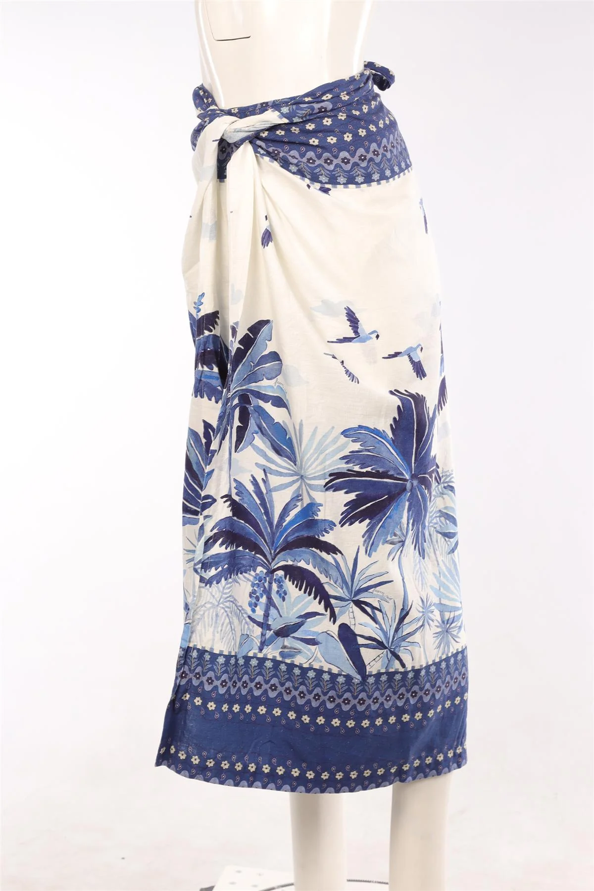 FARM RIO BLUE LINEN PANTS MEDIUM - Image 3