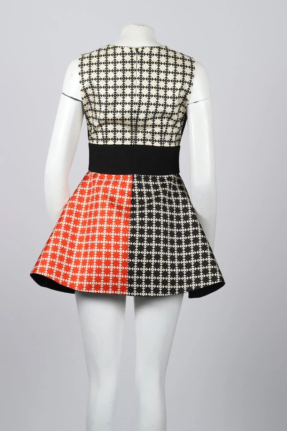 FAUSTO PUGLISI PRINTED SILK MINI DRESS UK 10 - Image 4