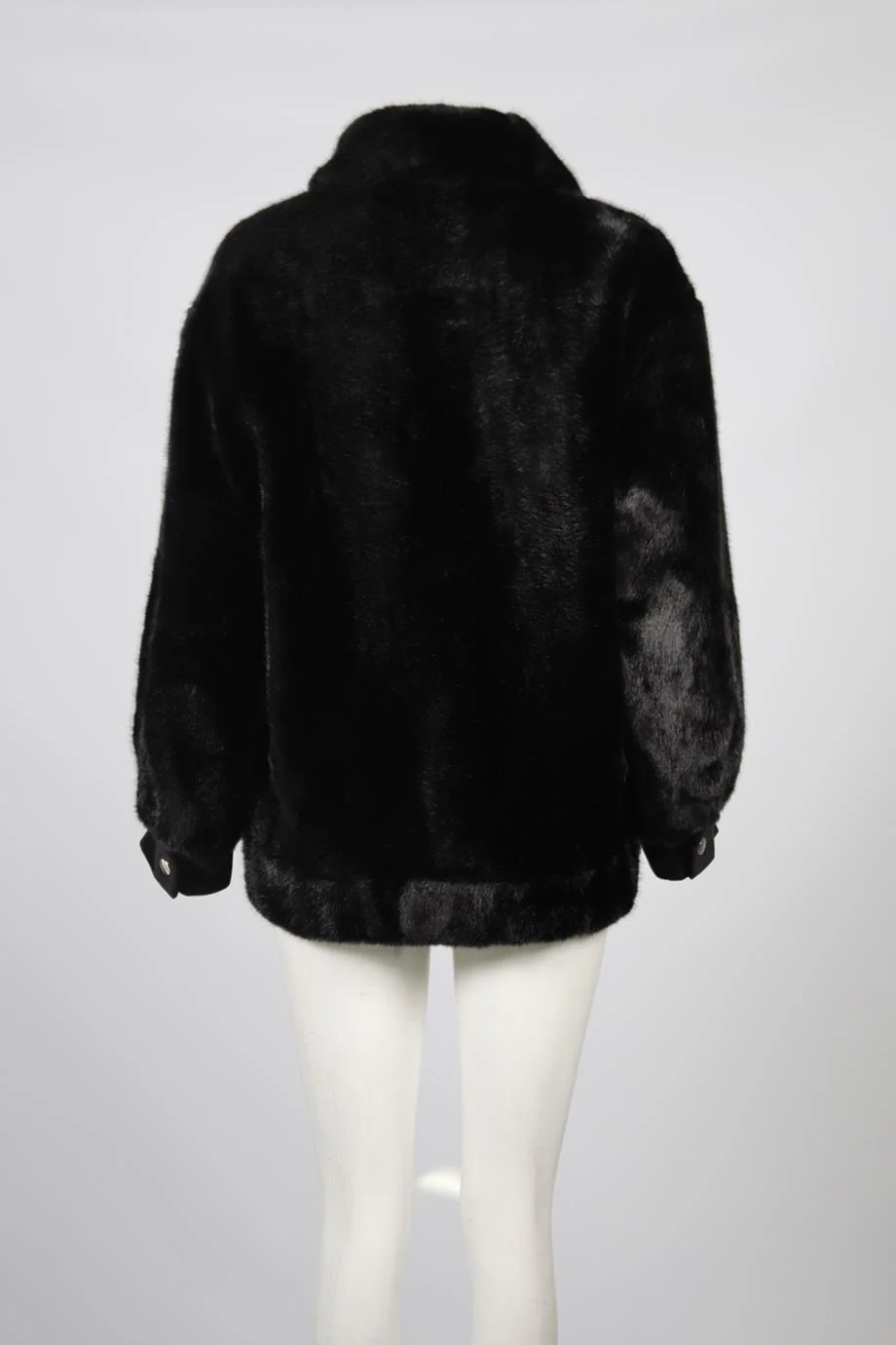 FAZ NOT FUR FAUX FUR AND VELVET JACKET XSMALL - Image 4