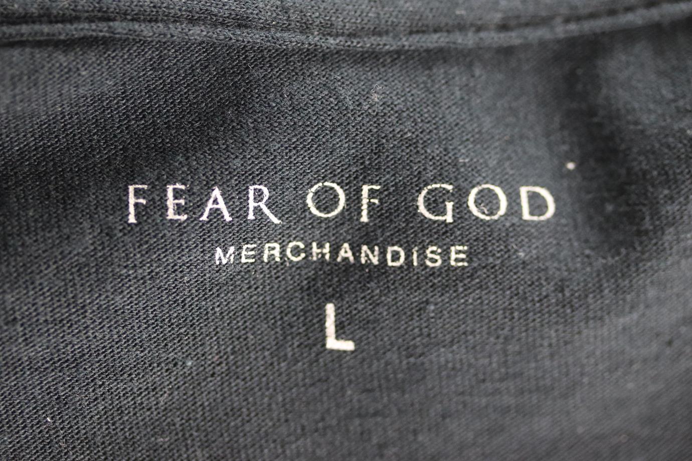 FEAR OF GOD MEN'S PRINTED COTTON JERSEY T-SHIRT LARGE - Image 4