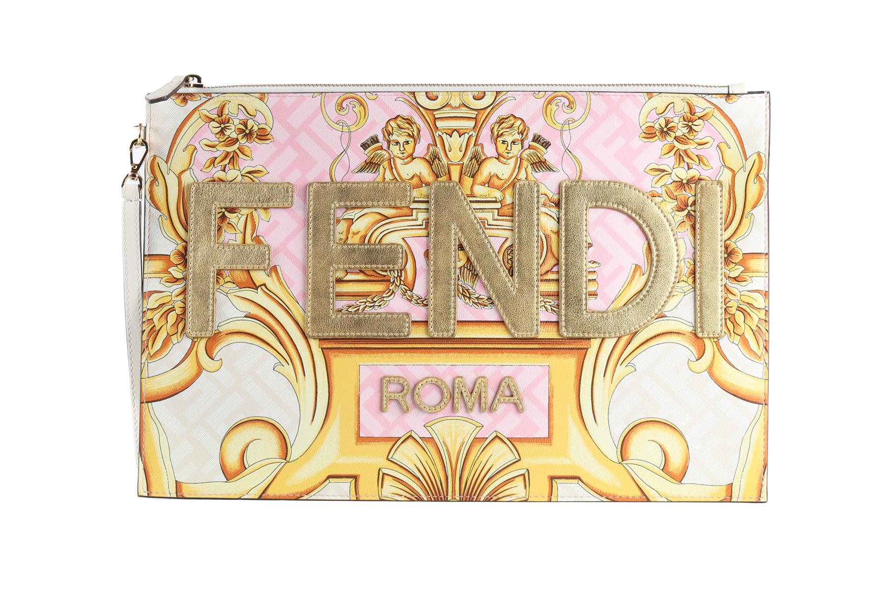 FENDACE PINK FF LEATHER CLUTCH - Image 2