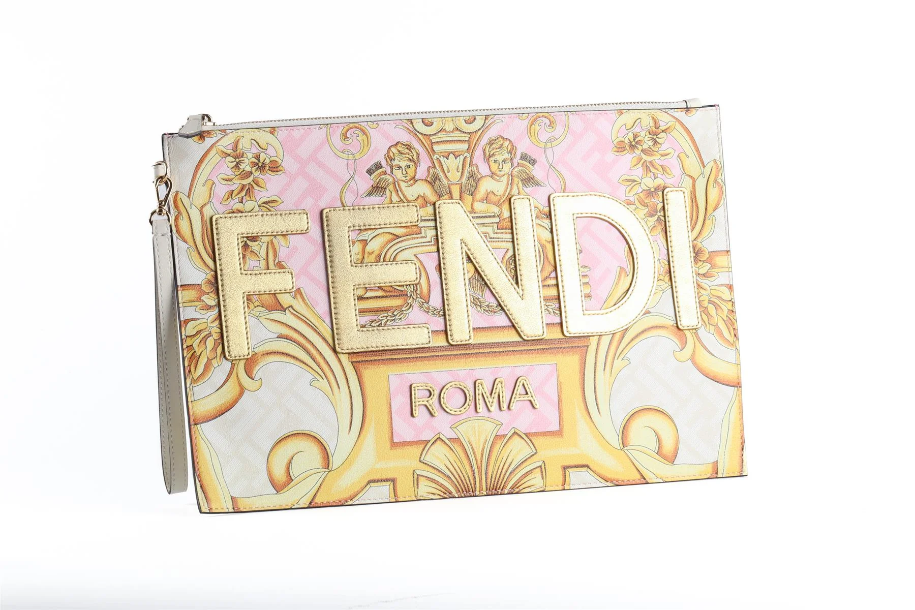 FENDACE PINK FF LEATHER CLUTCH - Image 3