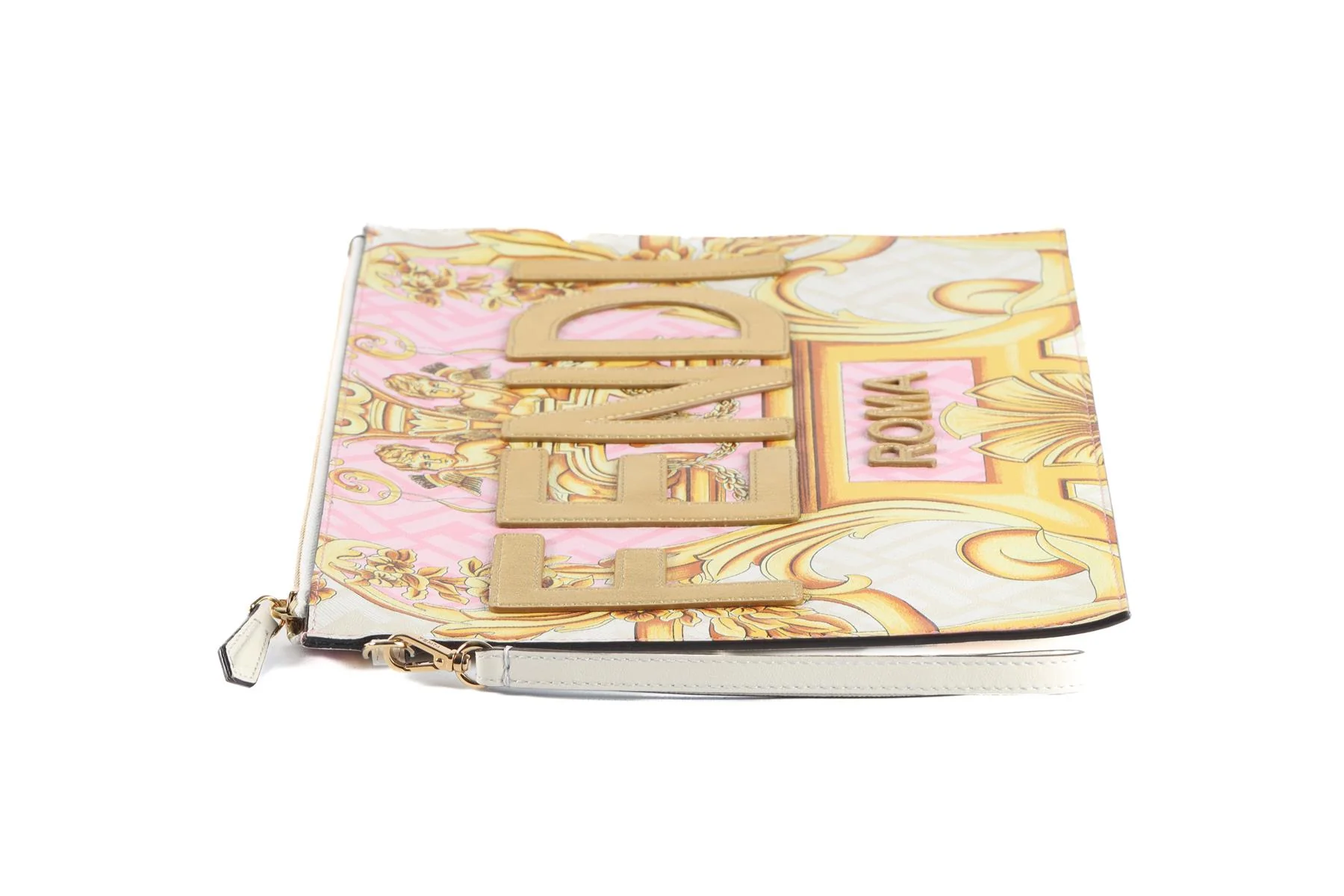 FENDACE PINK FF LEATHER CLUTCH - Image 4