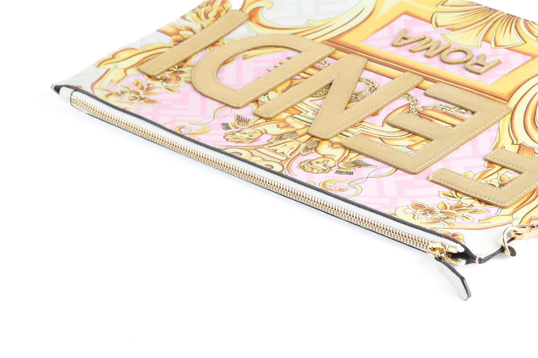 FENDACE PINK FF LEATHER CLUTCH - Image 8