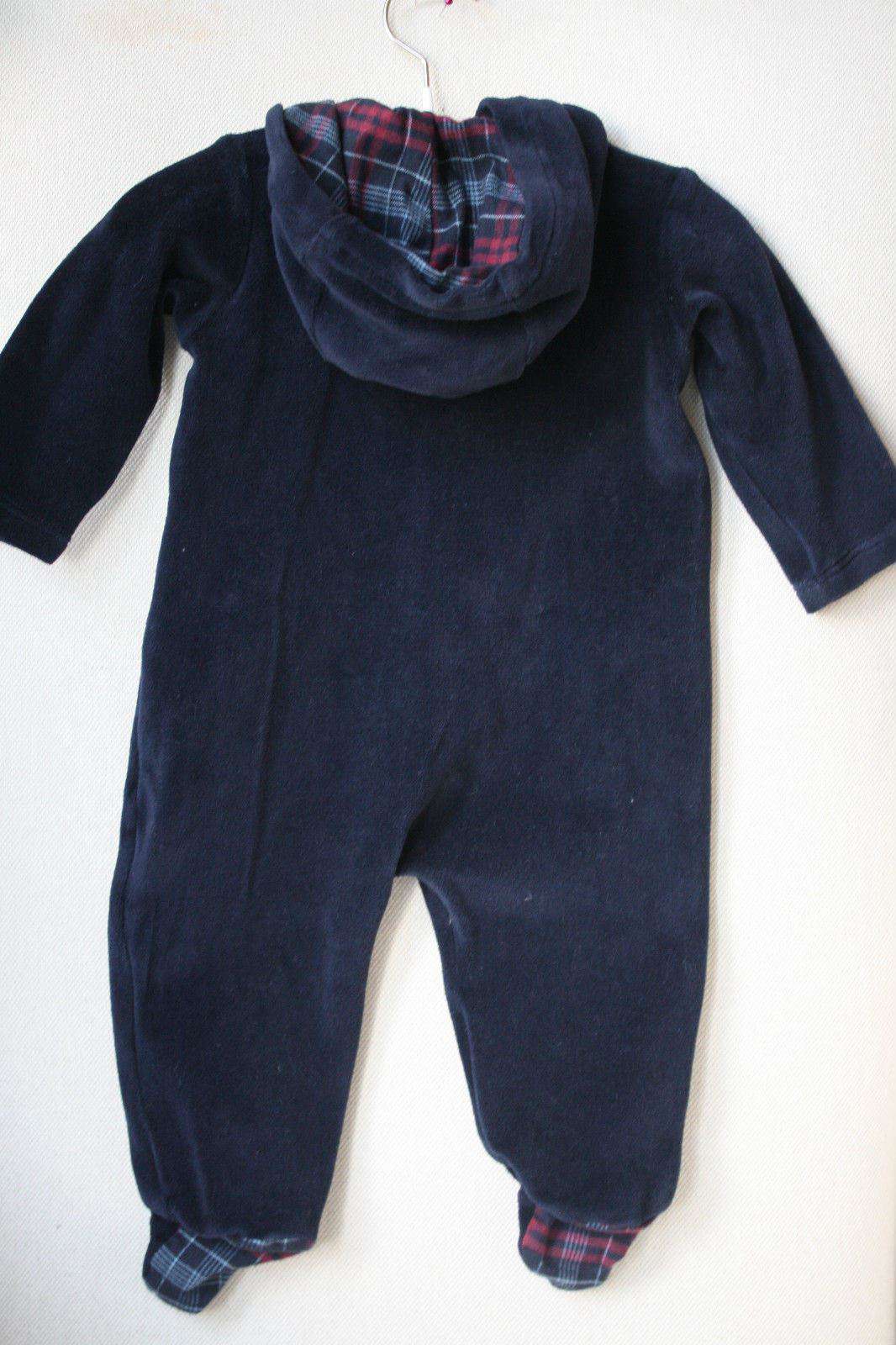 FENDI BABY BLUE NAVY VELOUR FF LOGO BABYGROW 9 MONTHS - Image 8
