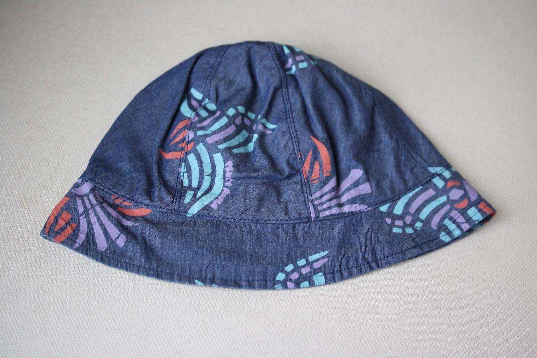 FENDI BABY DENIM GEOMETRIC ORCHID SUN HAT 6-12 MONTHS - Image 4