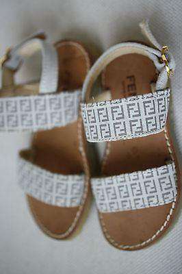 FENDI BABY FF LEATHER SANDALS EU 20 UK 4 - Image 3