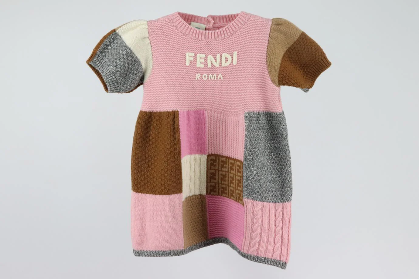 FENDI BABY GIRLS FF WOOL DRESS 18 MONTHS - Image 2