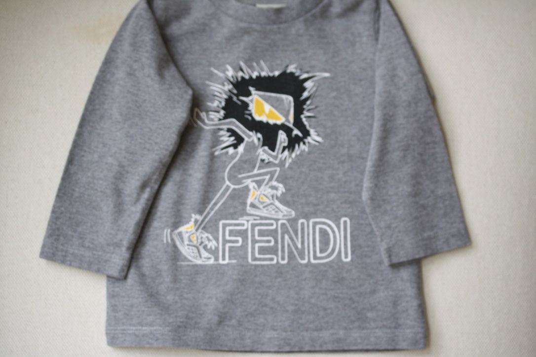 FENDI BABY GREY MONSTER TOP T-SHIRT 9 MONTHS - Image 6