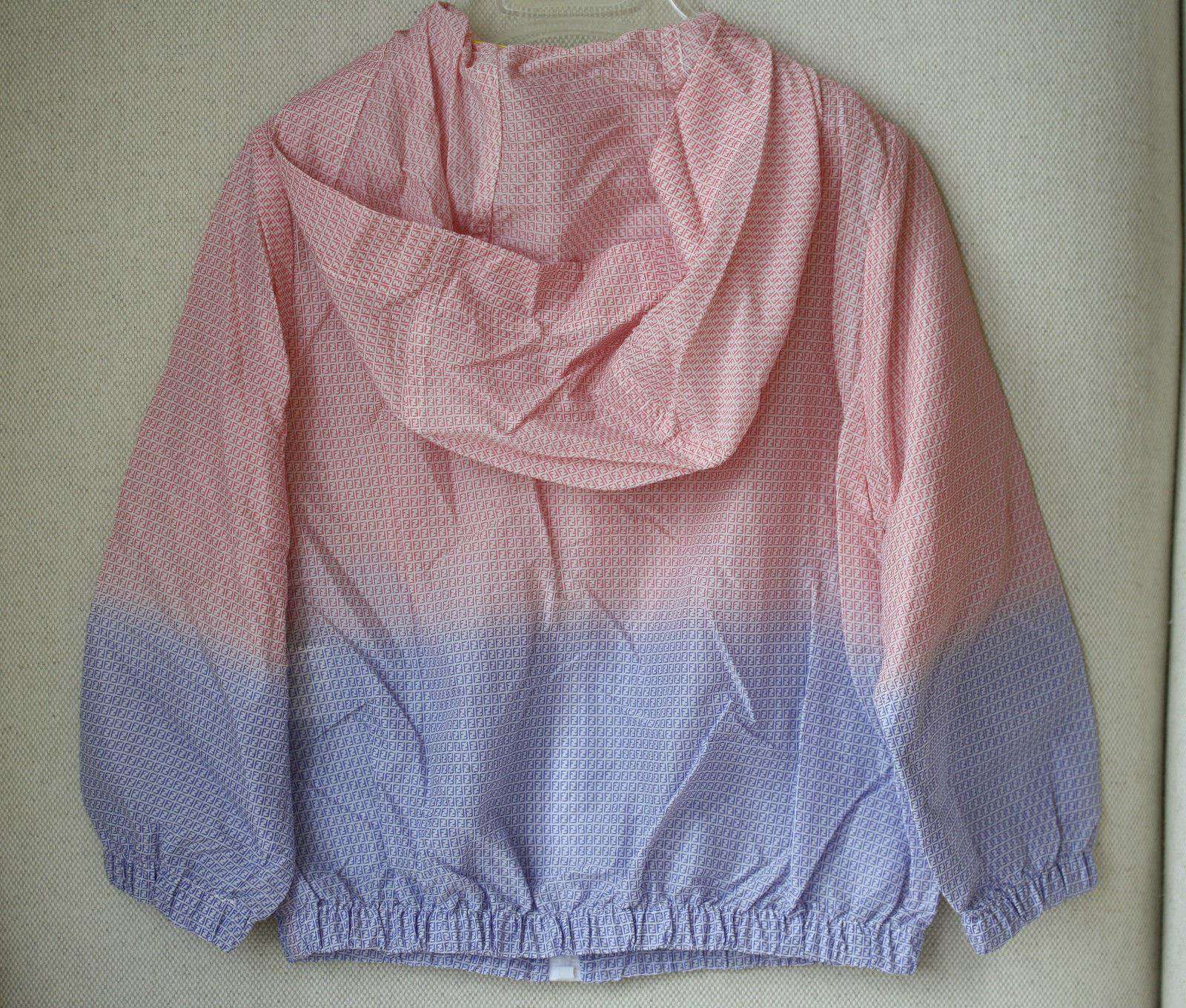 FENDI BABY PINK AND BLUE FF LOGO LIGHTWEIGHT JACKET 24 MONTHS - Image 2