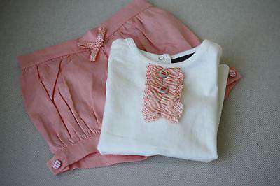 FENDI BABY WHITE AND CORAL OUTFIT 6 MONTHS - Image 2