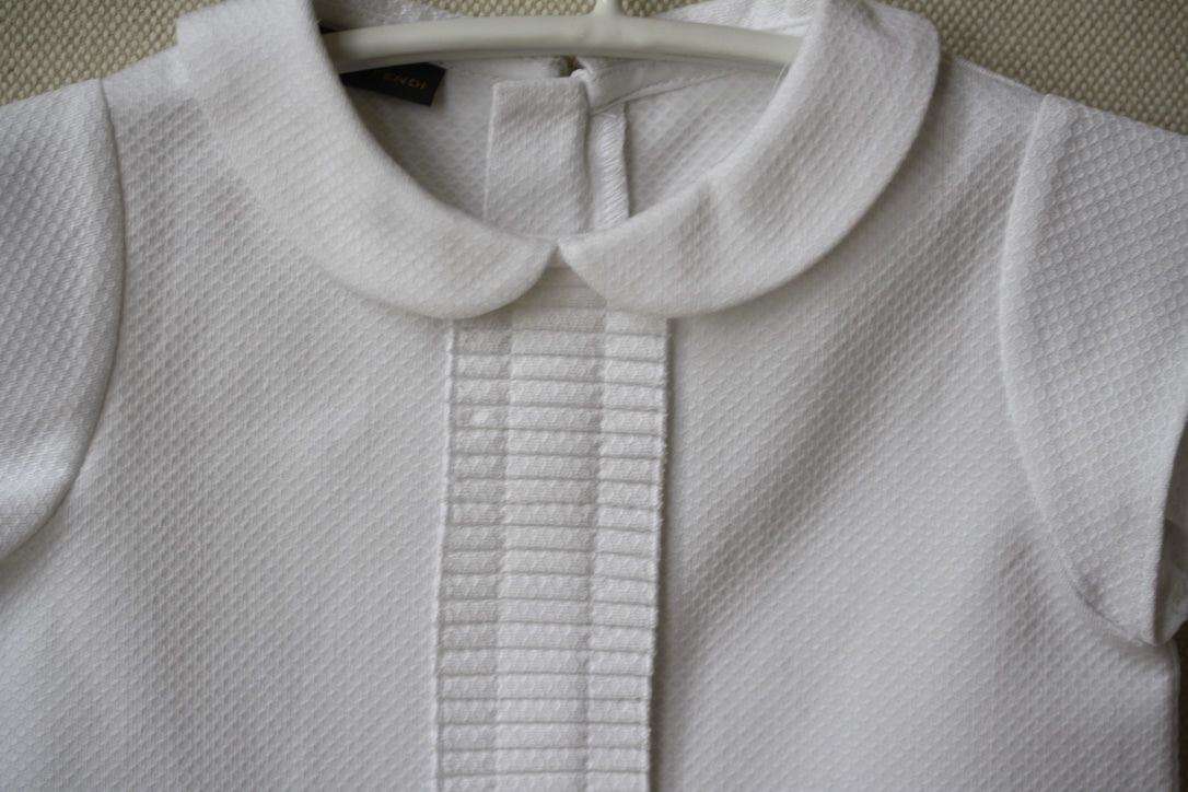 FENDI BABY WHITE ZUCCA TRIM COTTON DRESS 3 MONTHS - Image 2