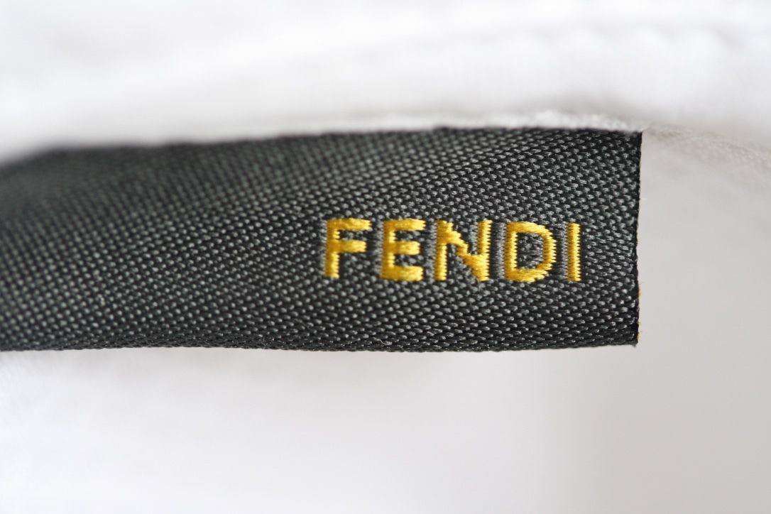 FENDI BABY WHITE ZUCCA TRIM COTTON DRESS 3 MONTHS - Image 3