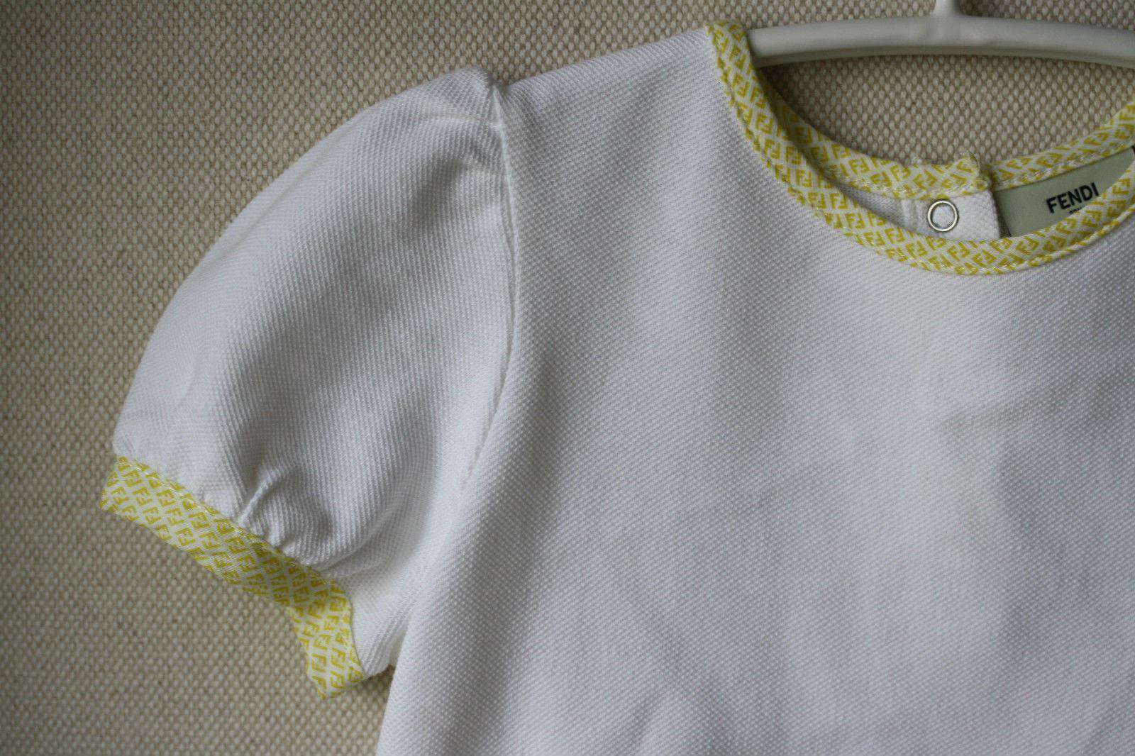 FENDI BABY YELLOW PIQUET DRESS SHORTIE 18 MONTHS - Image 5