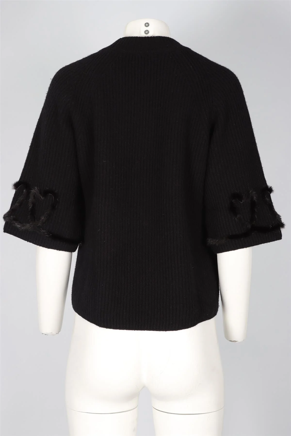 FENDI BLACK CASHMERE SWEATER IT 40 UK 8 - Image 4