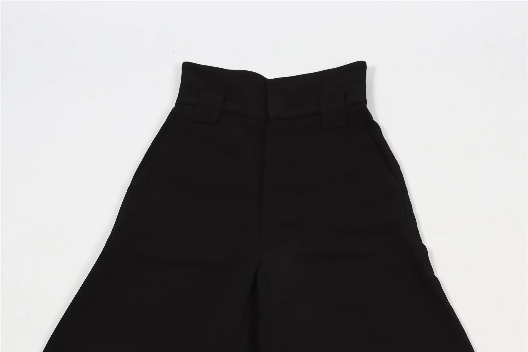 FENDI BLACK CREPE WIDE LEG PANTS IT 38 UK 6 - Image 3
