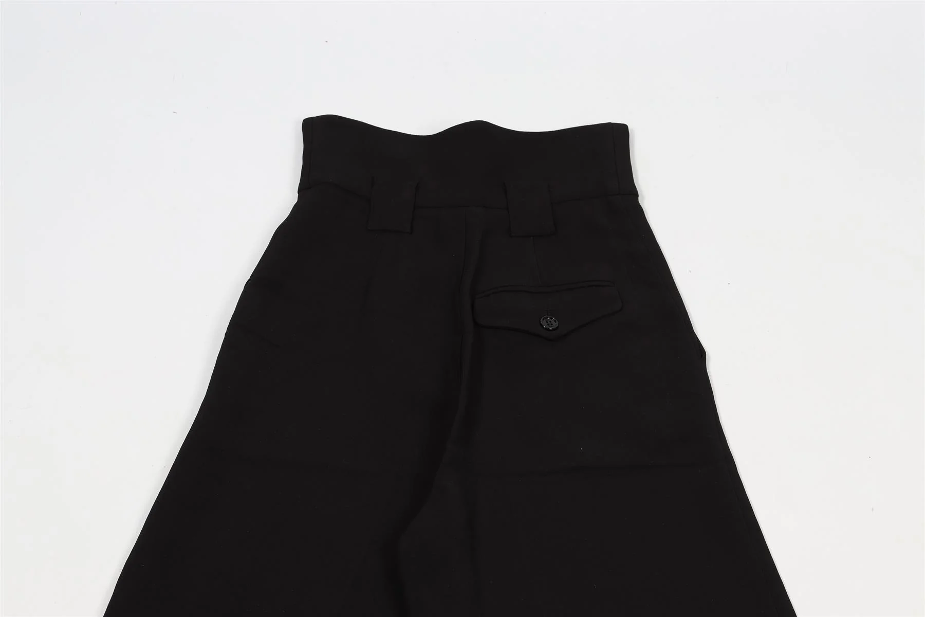 FENDI BLACK CREPE WIDE LEG PANTS IT 38 UK 6 - Image 6