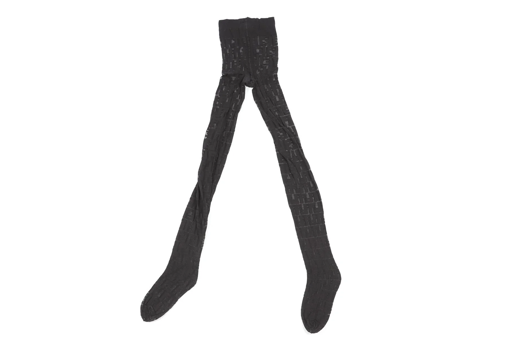 FENDI BLACK FF TIGHTS UK 10 - Image 3