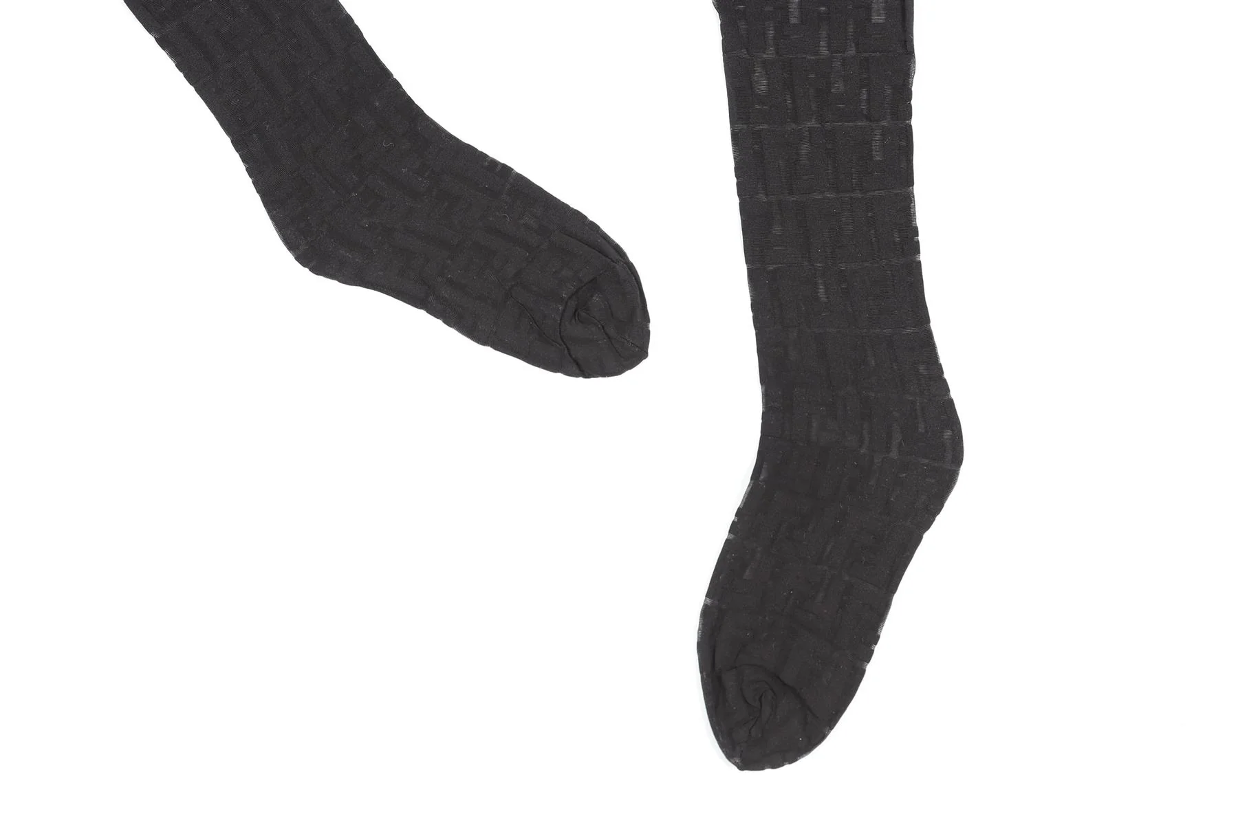 FENDI BLACK FF TIGHTS UK 10 - Image 4