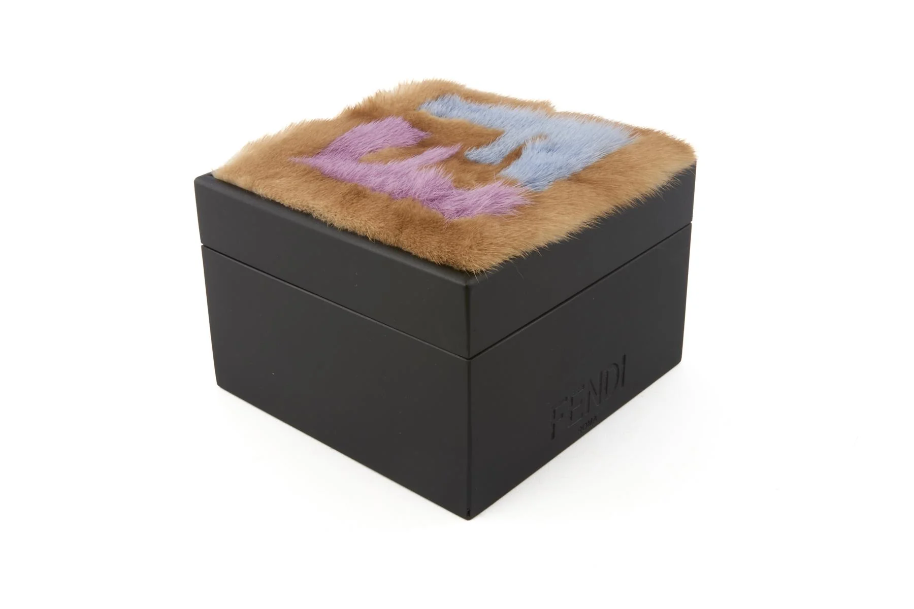 FENDI BLACK MINK FUR TRINKET BOX - Image 3