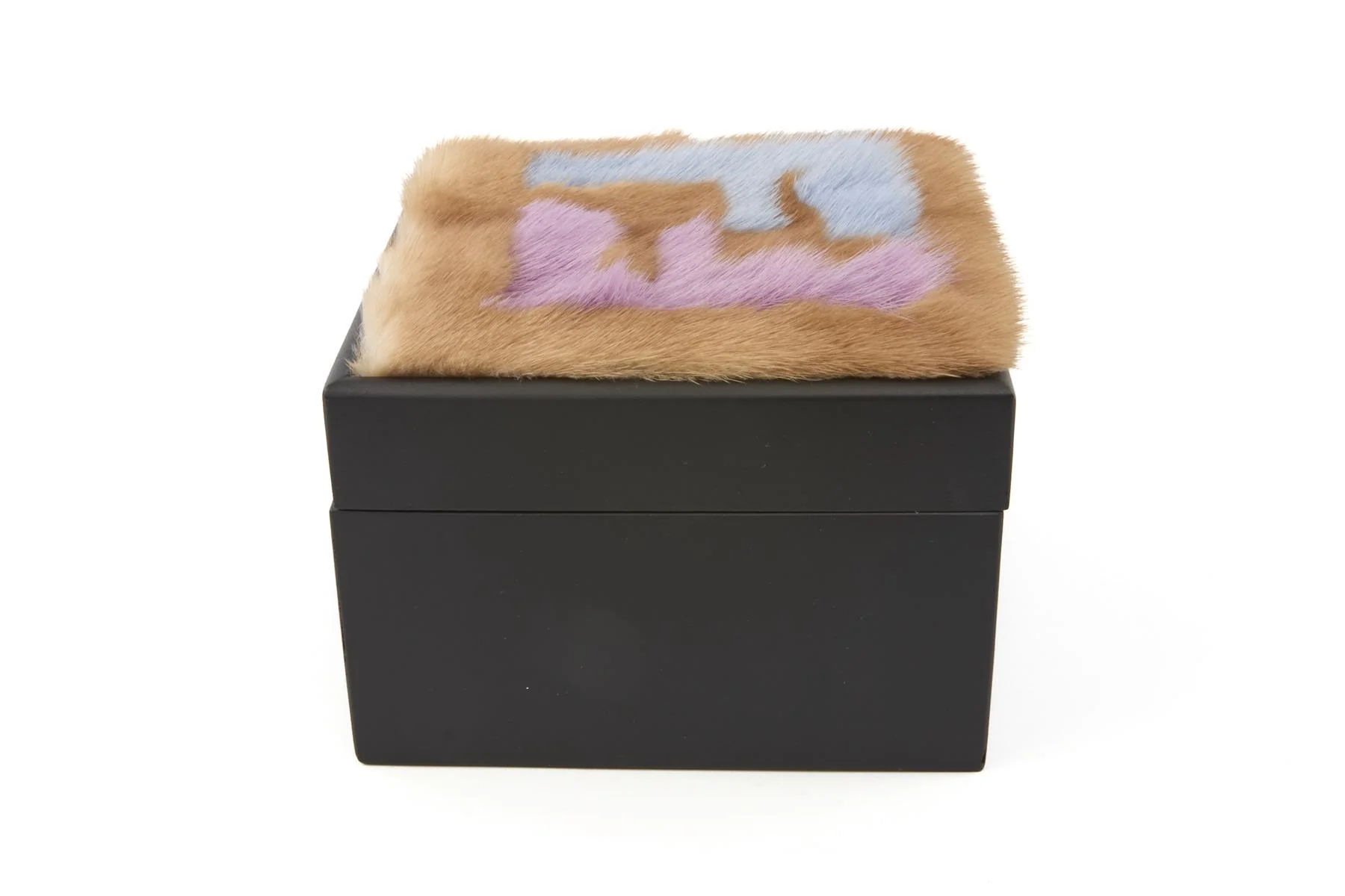 FENDI BLACK MINK FUR TRINKET BOX - Image 4