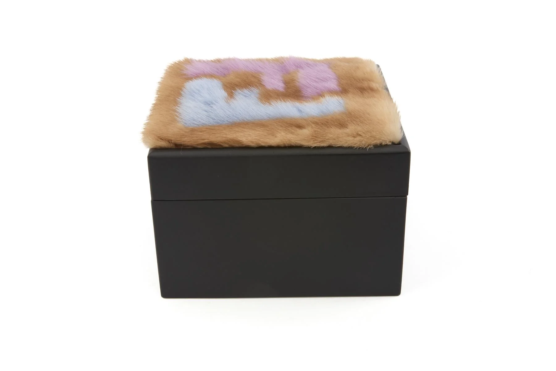 FENDI BLACK MINK FUR TRINKET BOX - Image 8