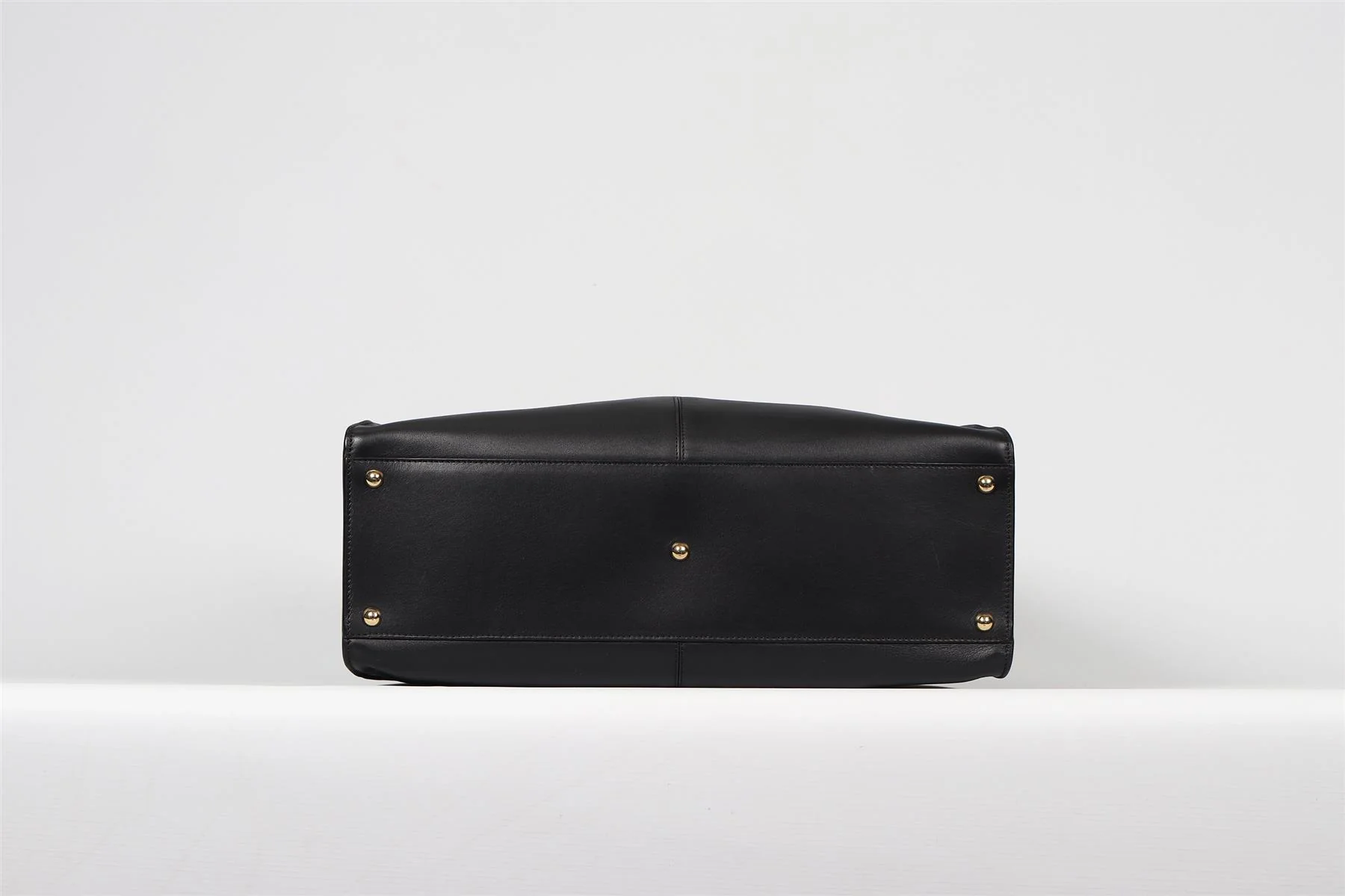 FENDI BLACK PEEKABOO X-LITE LEATHER TOTE BAG - Image 6