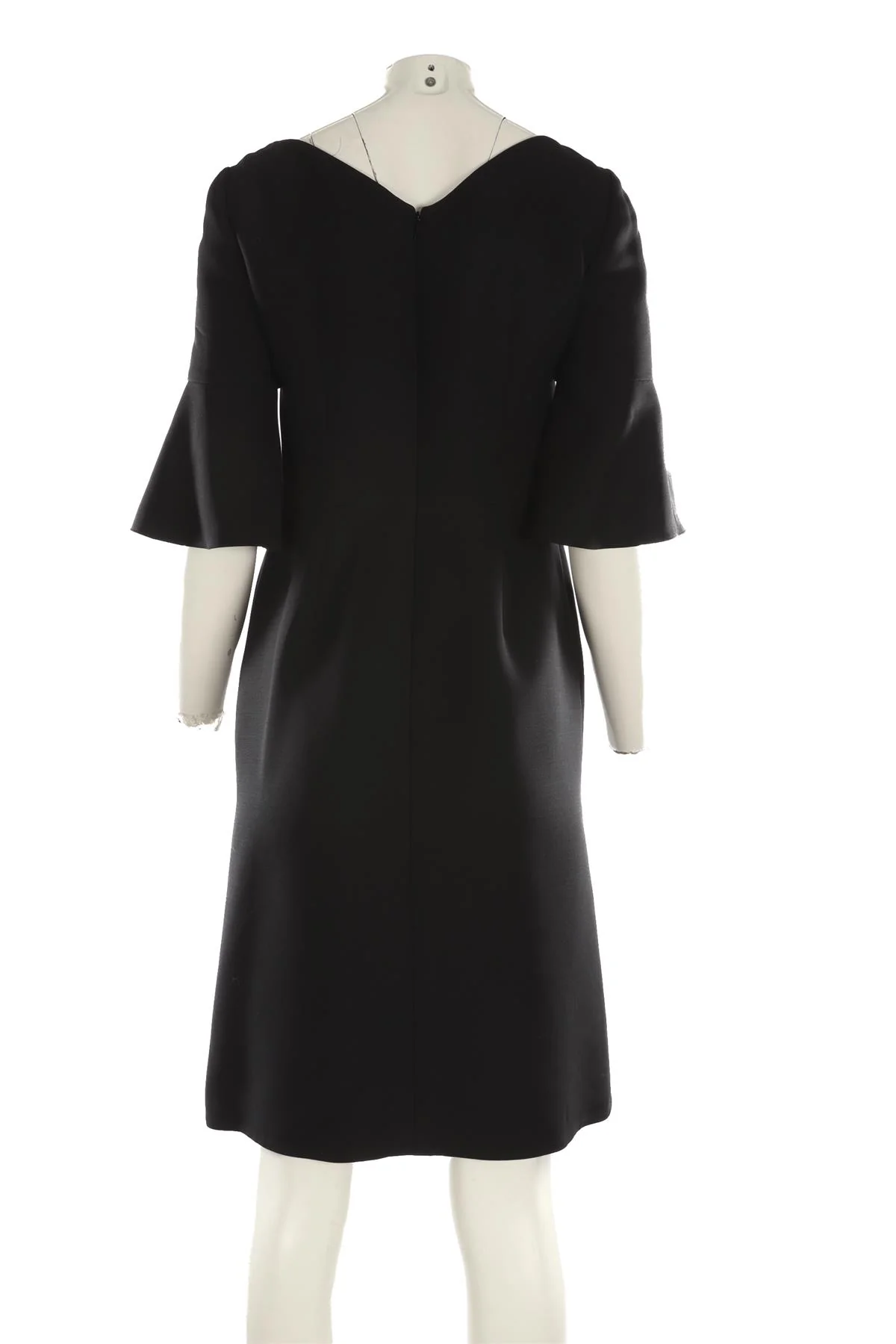 FENDI BLACK WOOL MIDI DRESS IT 42 UK 10 - Image 4