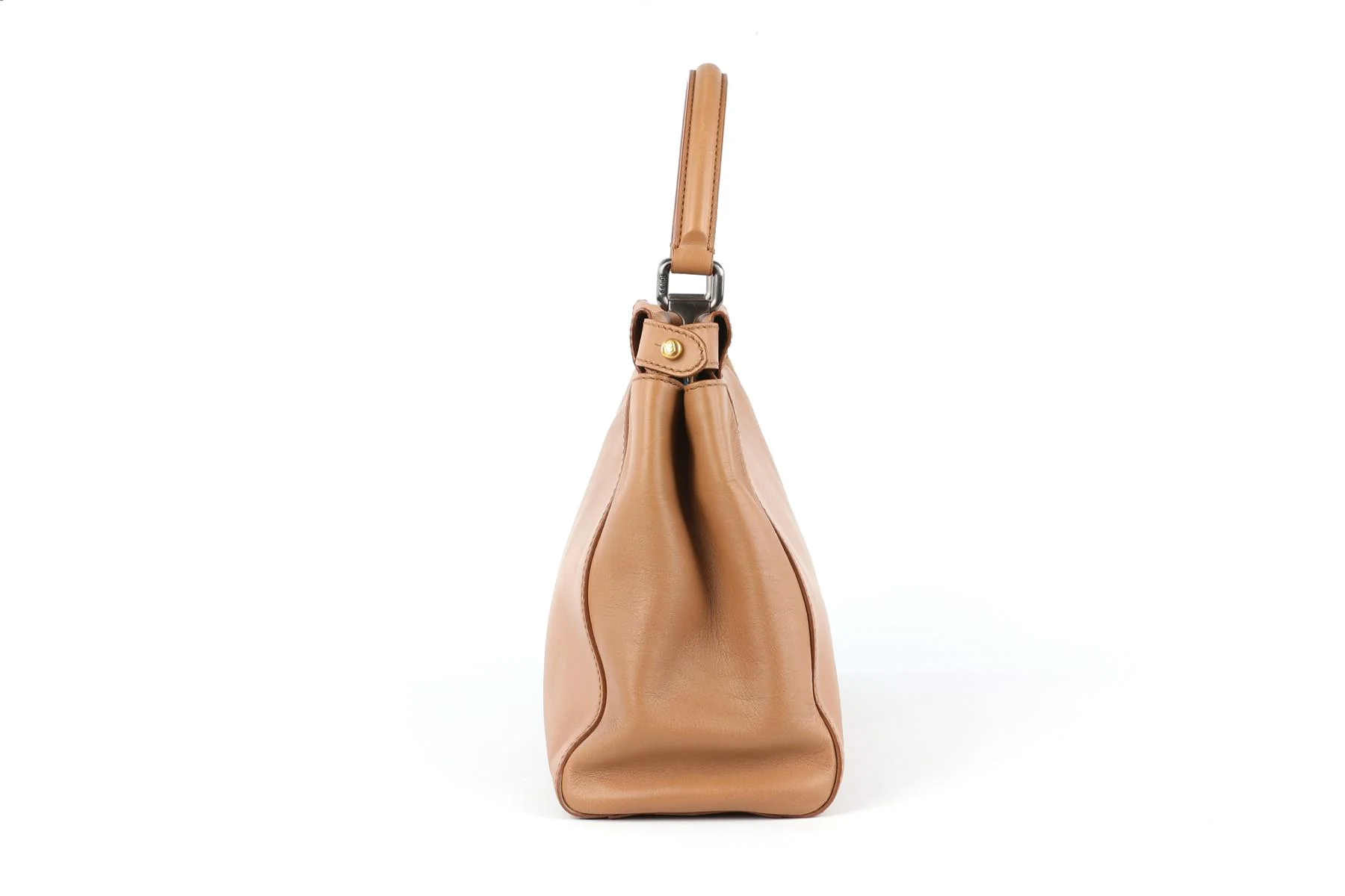 FENDI BROWN PEEKABOO MEDIUM LEATHER AND PYTHON TOTE BAG - Image 6