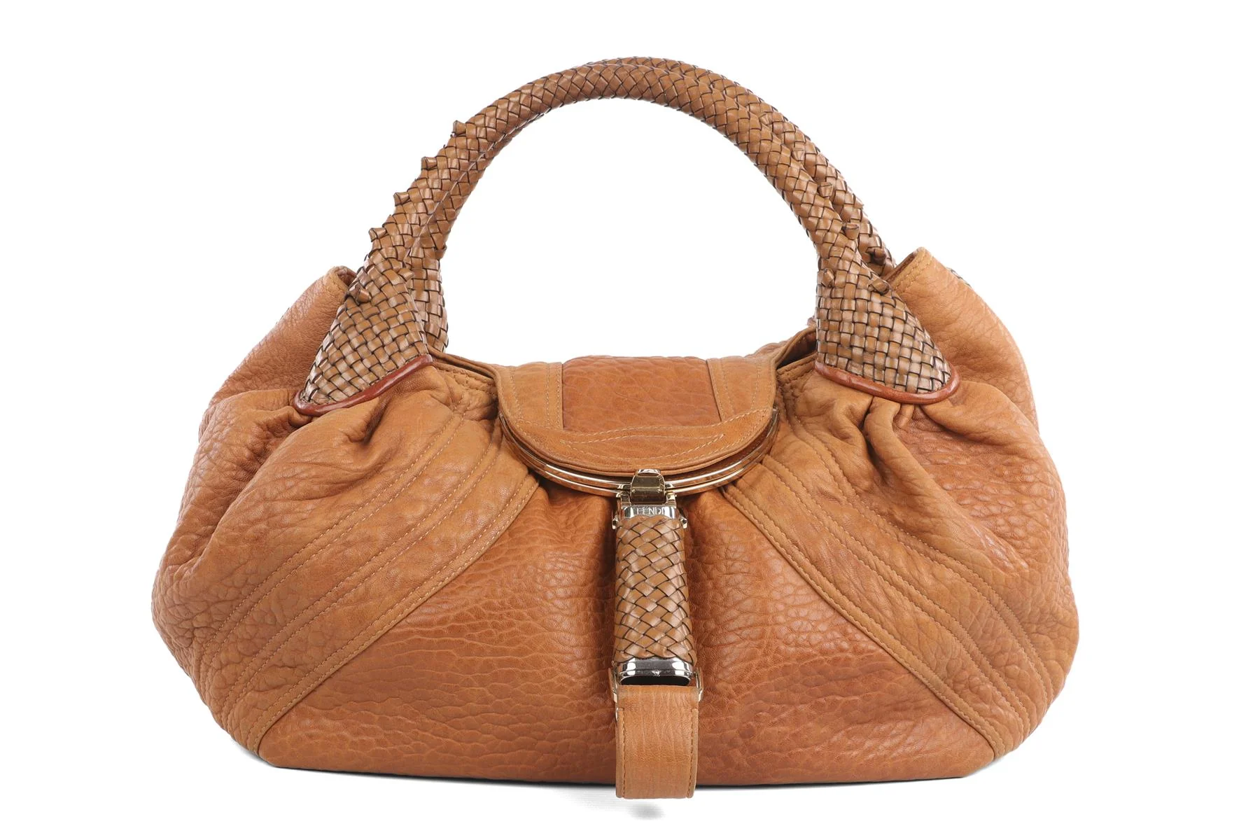 FENDI BROWN SPY FF ZUCCA LEATHER TOTE BAG - Image 2