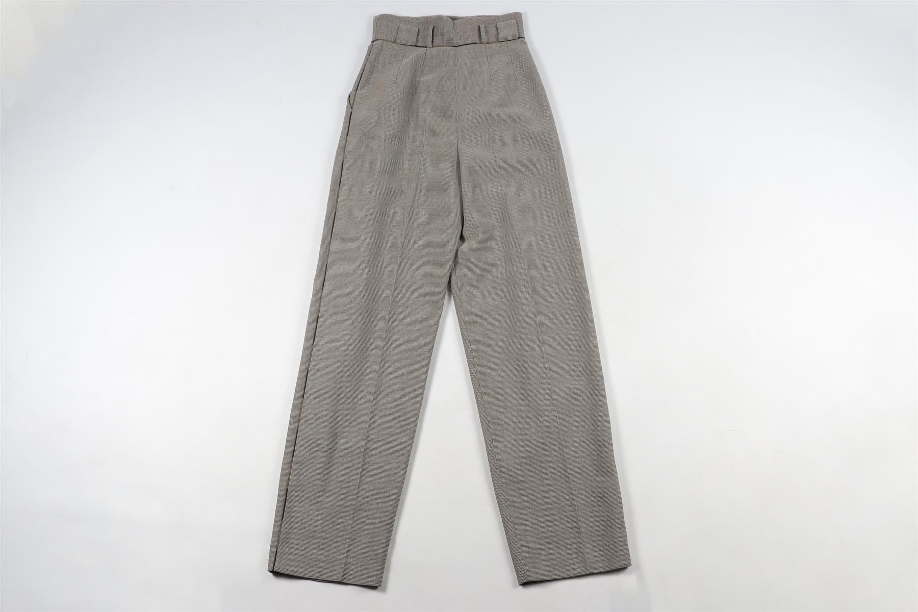 FENDI BROWN WOOL STRAIGHT LEG PANTS IT 38 UK 6 - Image 4