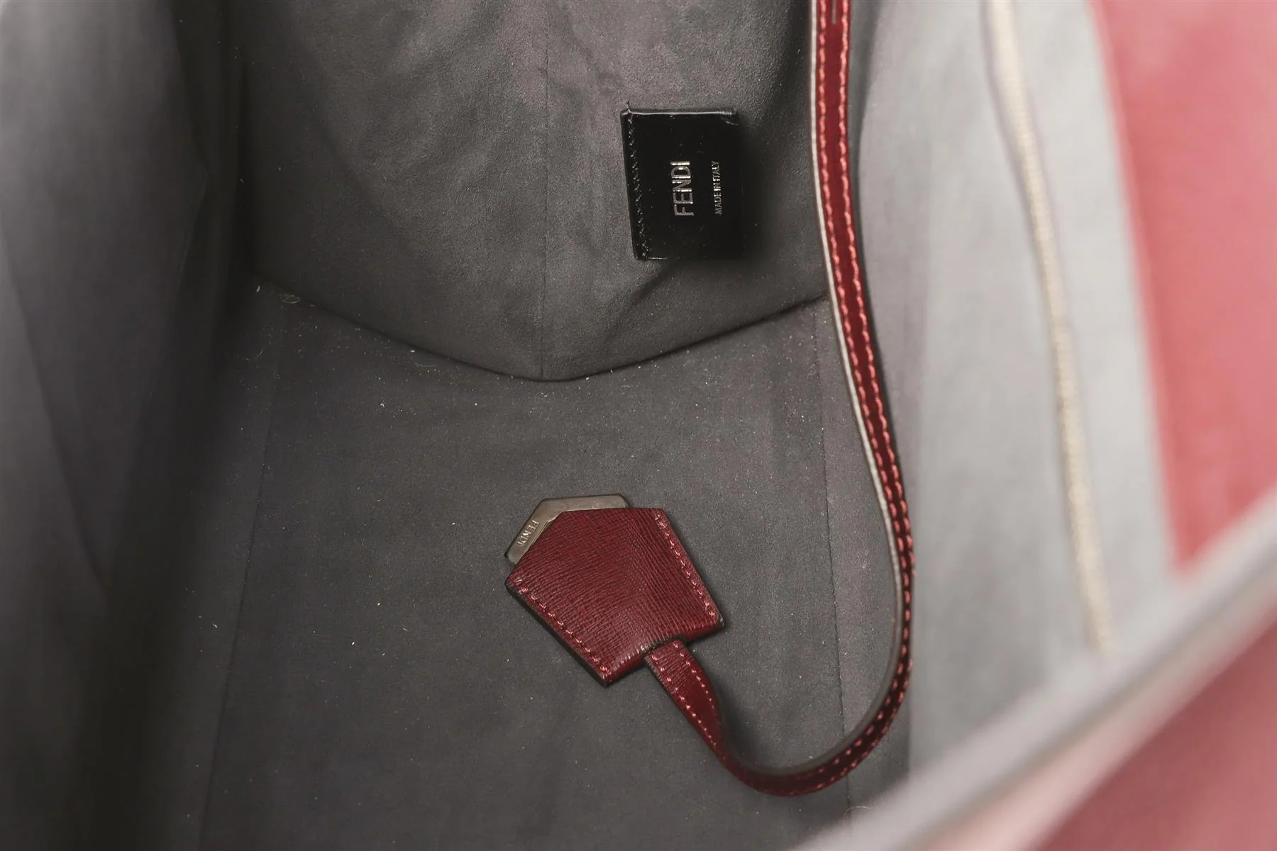 FENDI BURGUNDY 3 JOURS LARGE LEATHER TOTE BAG - Image 11