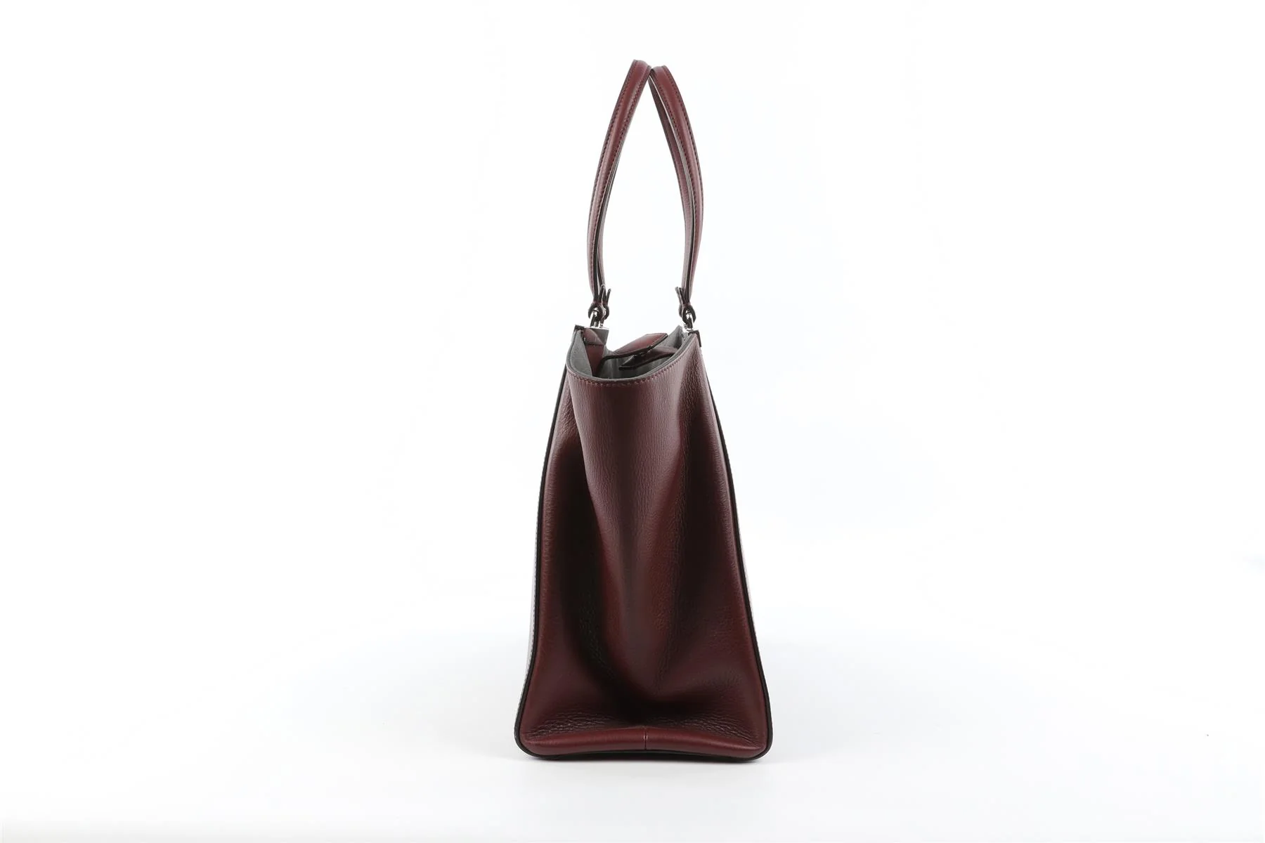 FENDI BURGUNDY 3 JOURS LARGE LEATHER TOTE BAG - Image 5
