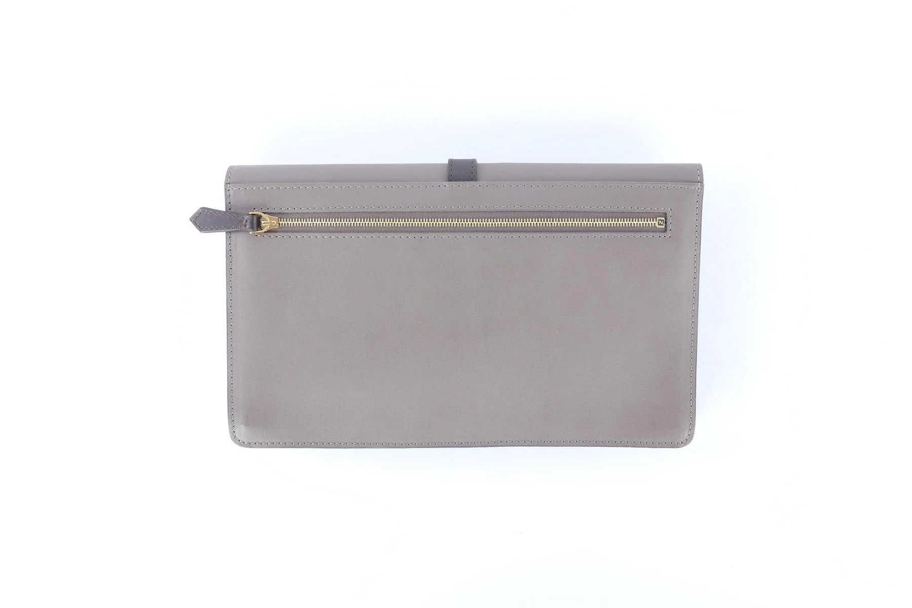 FENDI BUSTINA BROWN LEATHER CLUTCH - Image 5